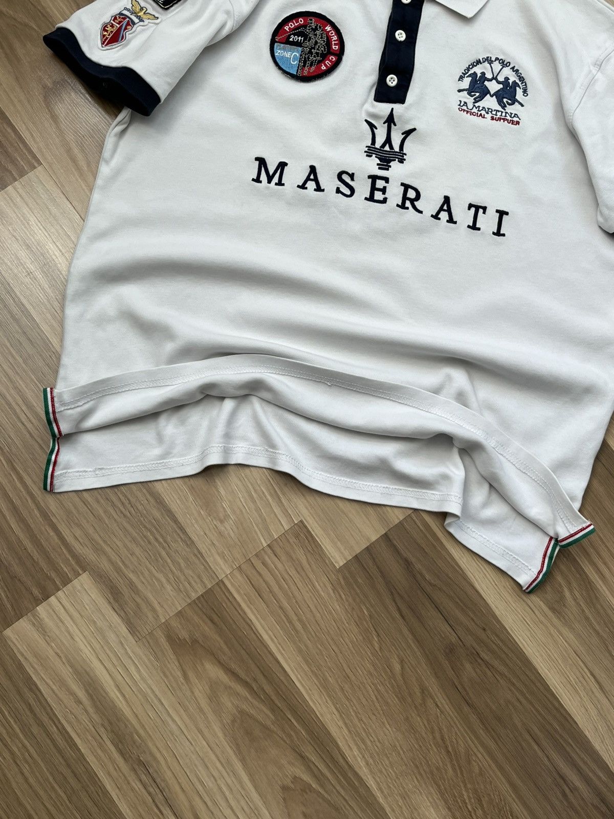 La Martina Y2K Maserati La Martina Polo Rugby TShirt Ralph Style Racing Size US L / EU 52-54 / 3 - 10 Thumbnail