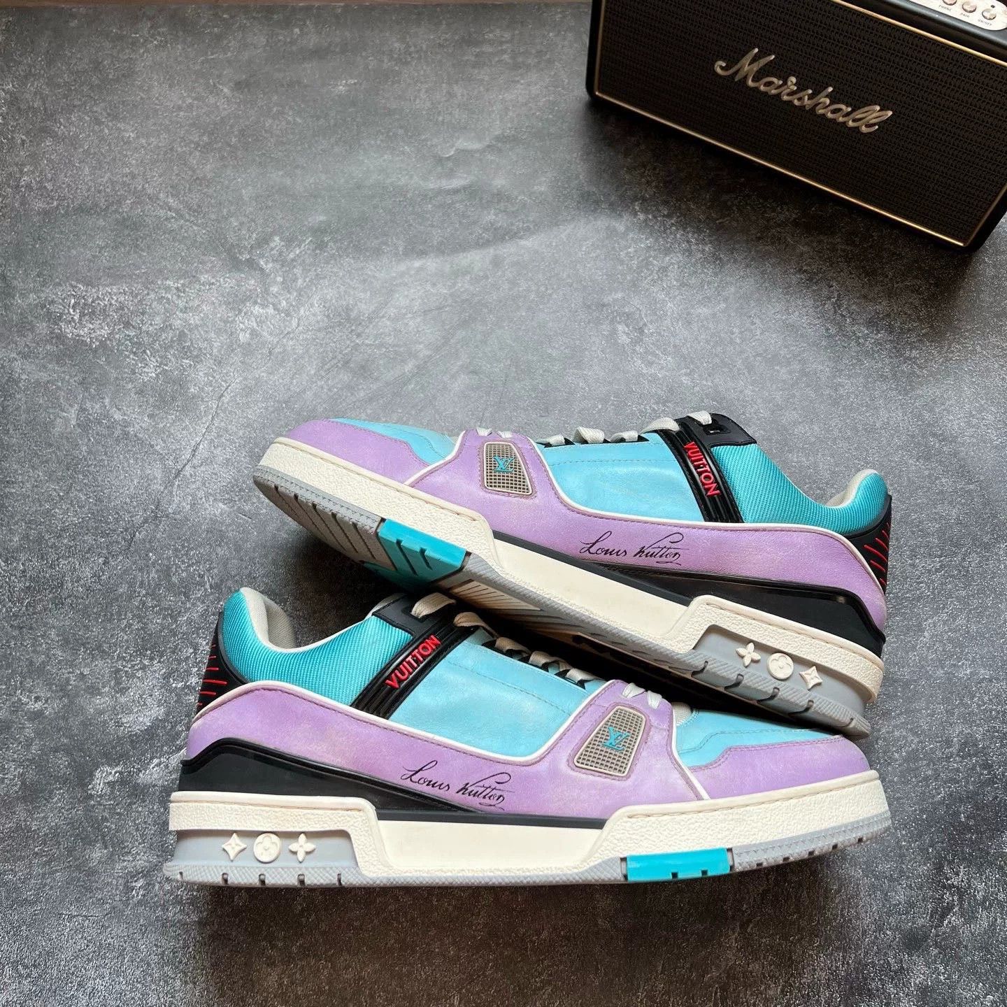 Louis Vuitton Louis Vuitton Training Purple Lowtop Sneakers 9 Men Size US 9 / EU 42 - 1 Thumbnail