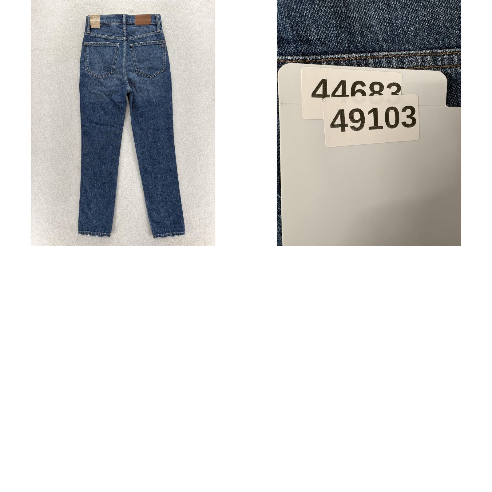 Madewell Madewell Jeans Womens 24 Stovepipe Blue High Rise Stretch Denim 5-Pocket Slim Straight Tapered 25in Inseam Rise Size 42" / US 20 - 9 Thumbnail