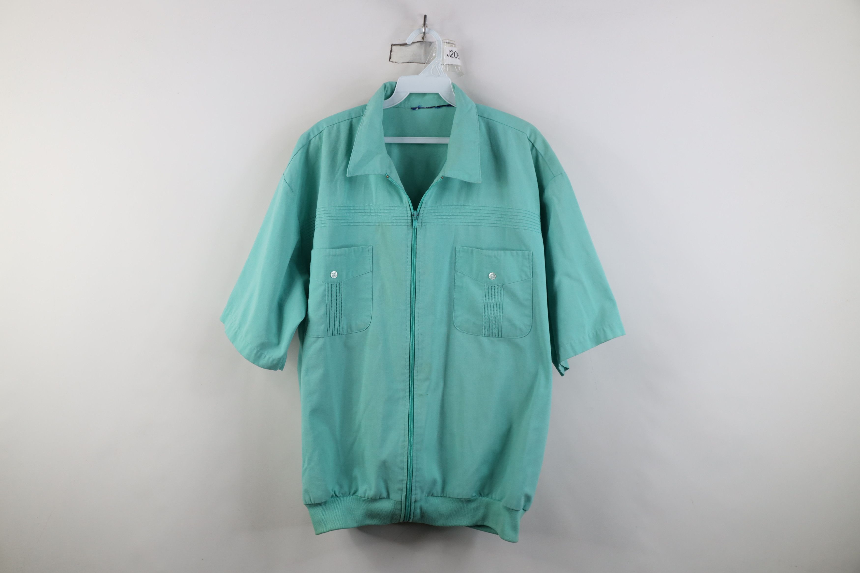 Vintage Vintage 90s Streetwear Short Sleeve Full Zip Shirt Jacket Size US XXL / EU 58 / 5 - 1 Thumbnail