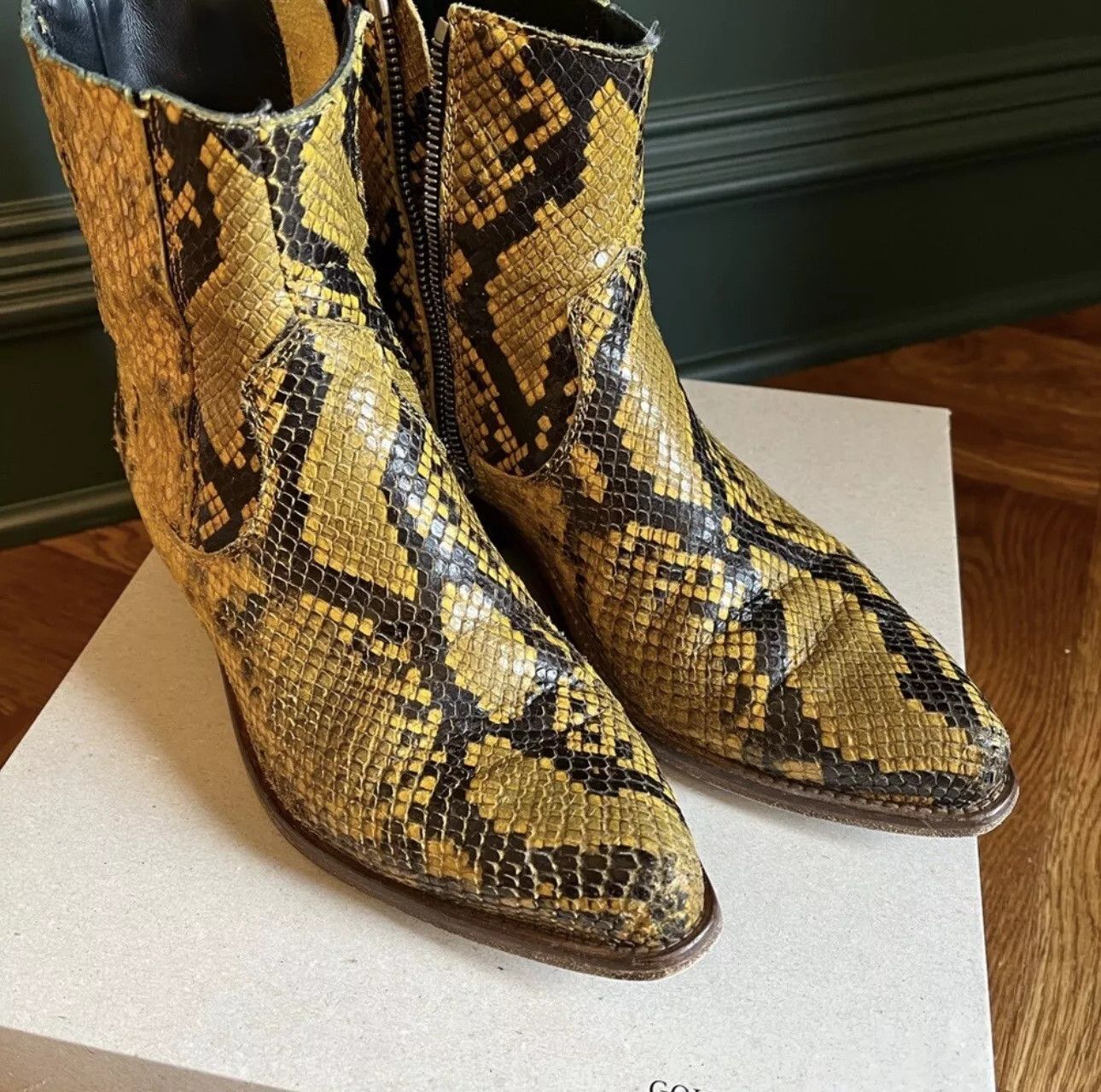 Golden Goose Golden Goose Santiago Python Print Ankle Boots Size US 5.5 / EU 38 - 5 Thumbnail