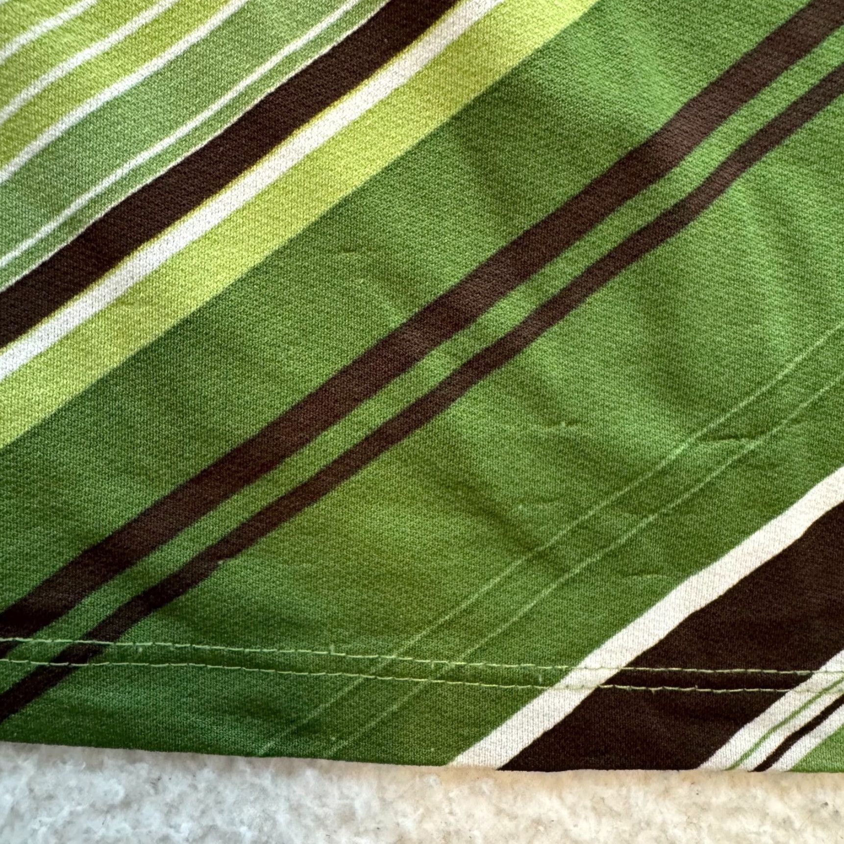 Vintage VINTAGE 90s Y2K Camisole Top XL Green Brown Striped Boho Fairy Grunge Whimsigoth Shirt Mens Girls Womens Size XL / US 12-14 / IT 48-50 - 5 Thumbnail