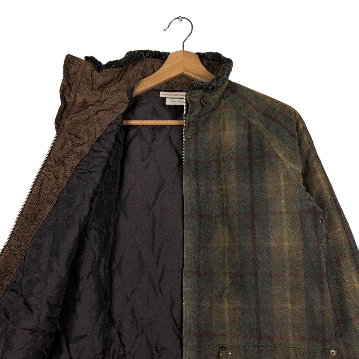 Japanese Brand Vintage Chore Worker Jacket blanc bleu minuit Tartan Design Size US M / EU 48-50 / 2 - 13 Thumbnail