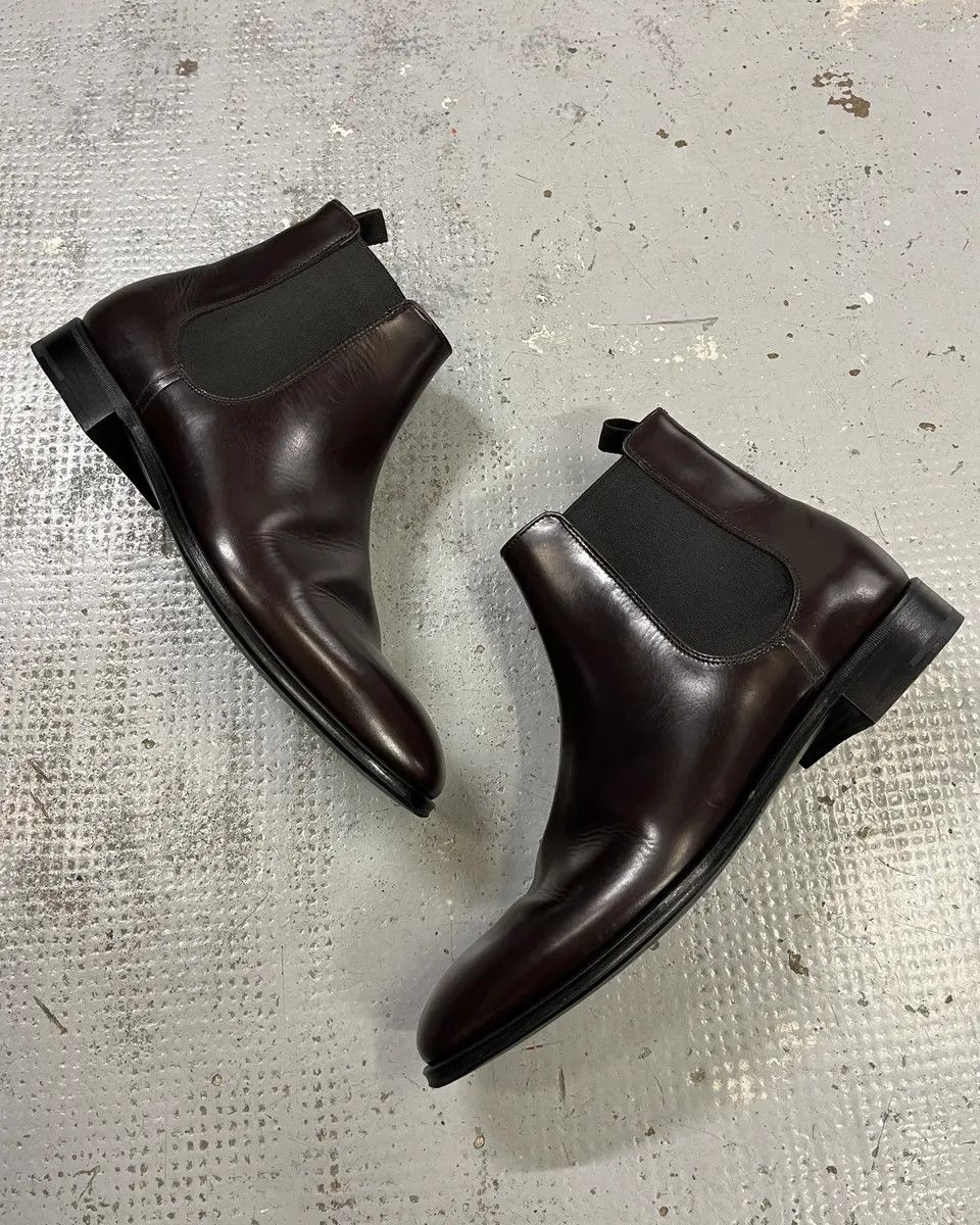 Prada Prada Brown Leather Chelsea Boots Size US 8 / EU 41 - 2 Thumbnail