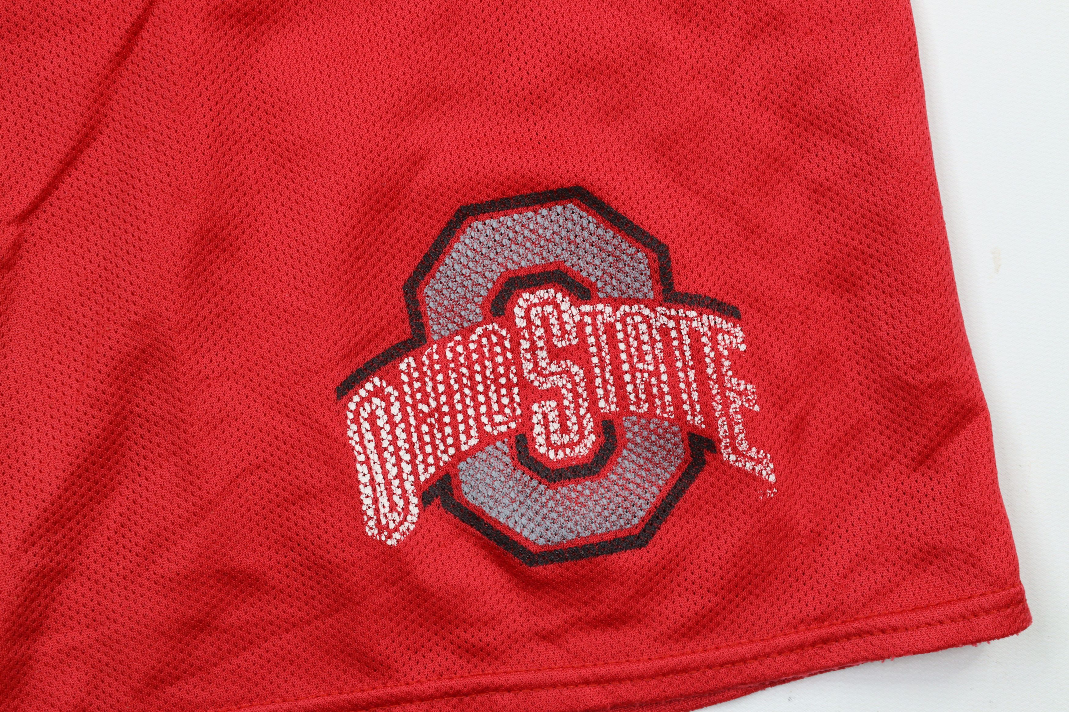 Vintage Vintage 90s Ohio State University Above Knee Shorts Red USA Size US 34 / EU 50 - 5 Thumbnail