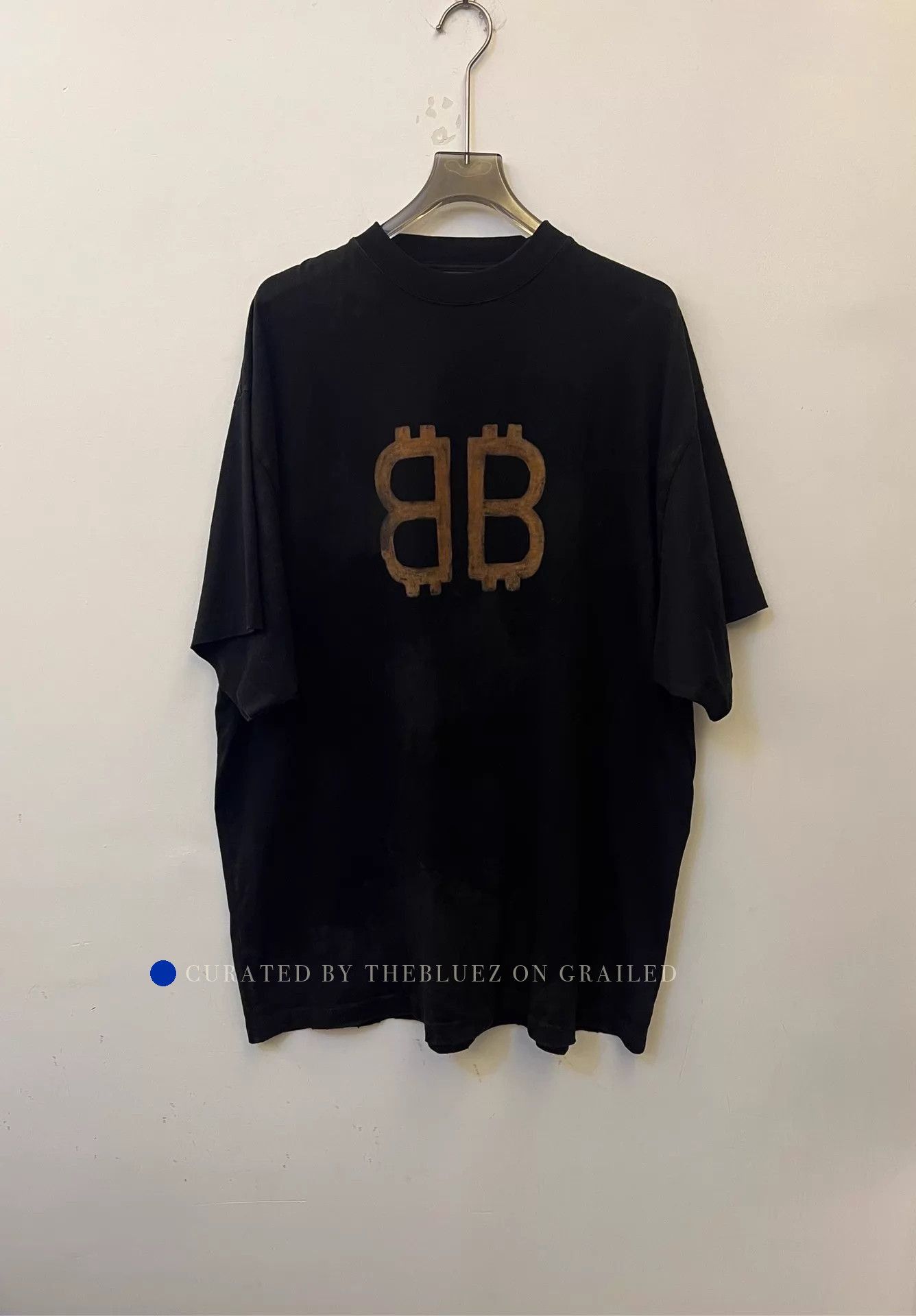 Balenciaga Oversized Black Logo Print Tee - Size XXL Size US XXL / EU 58 / 5 - 1 Thumbnail