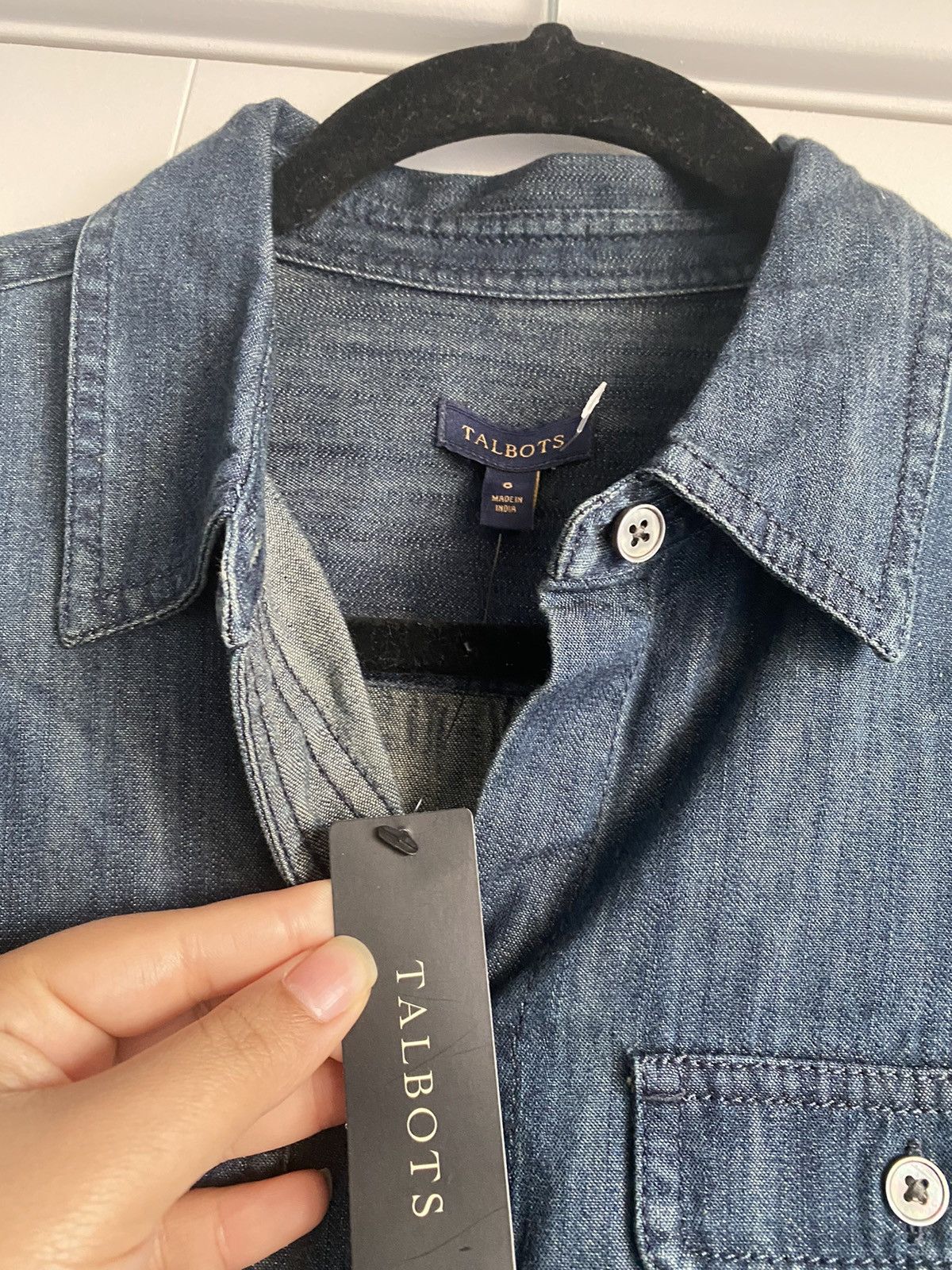 Talbots Talbots Sz6Long Roll Tab Sleeve denim tie waist Dress NWT Size M / US 6-8 / IT 42-44 - 6 Thumbnail
