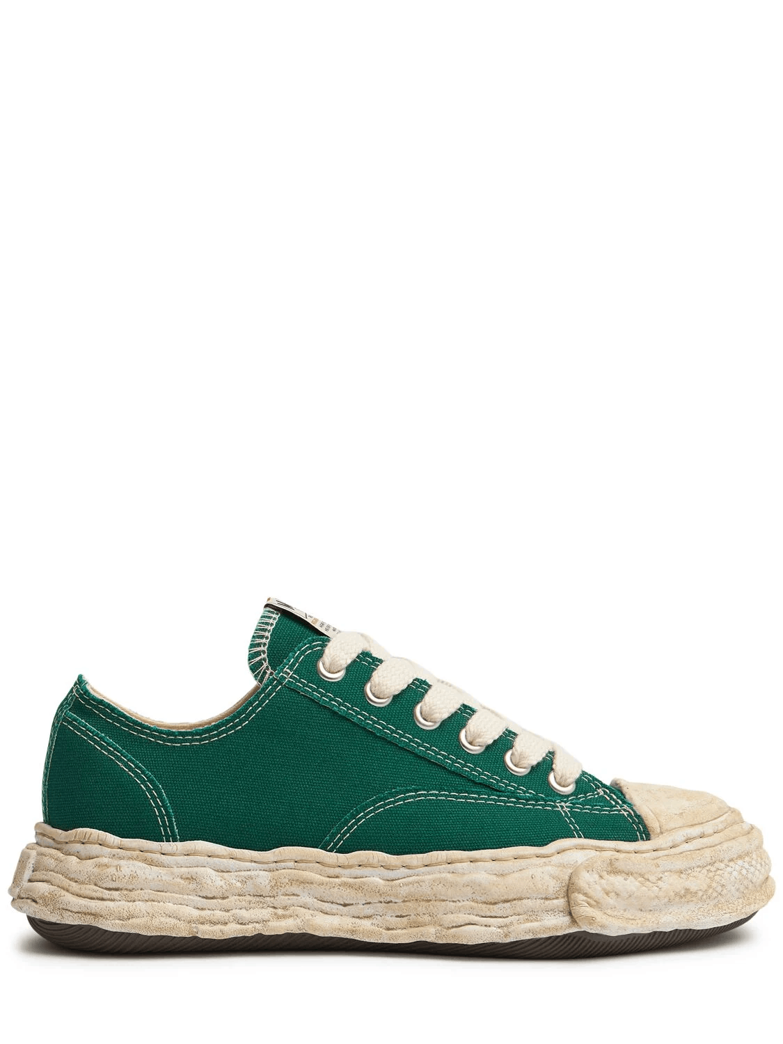 Mihara Yasuhiro Women's Peterson Green Cotton Sneakers New