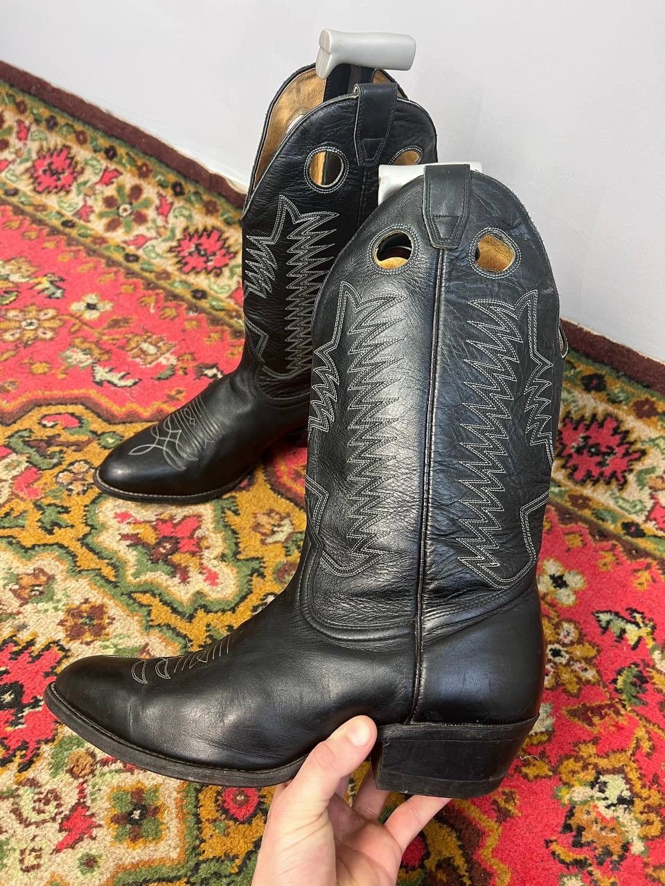 Vintage × Western Rise 90s Vintage Leather Cowboy Boots Western shoes USA Size US 10 / EU 43 - 2 Thumbnail