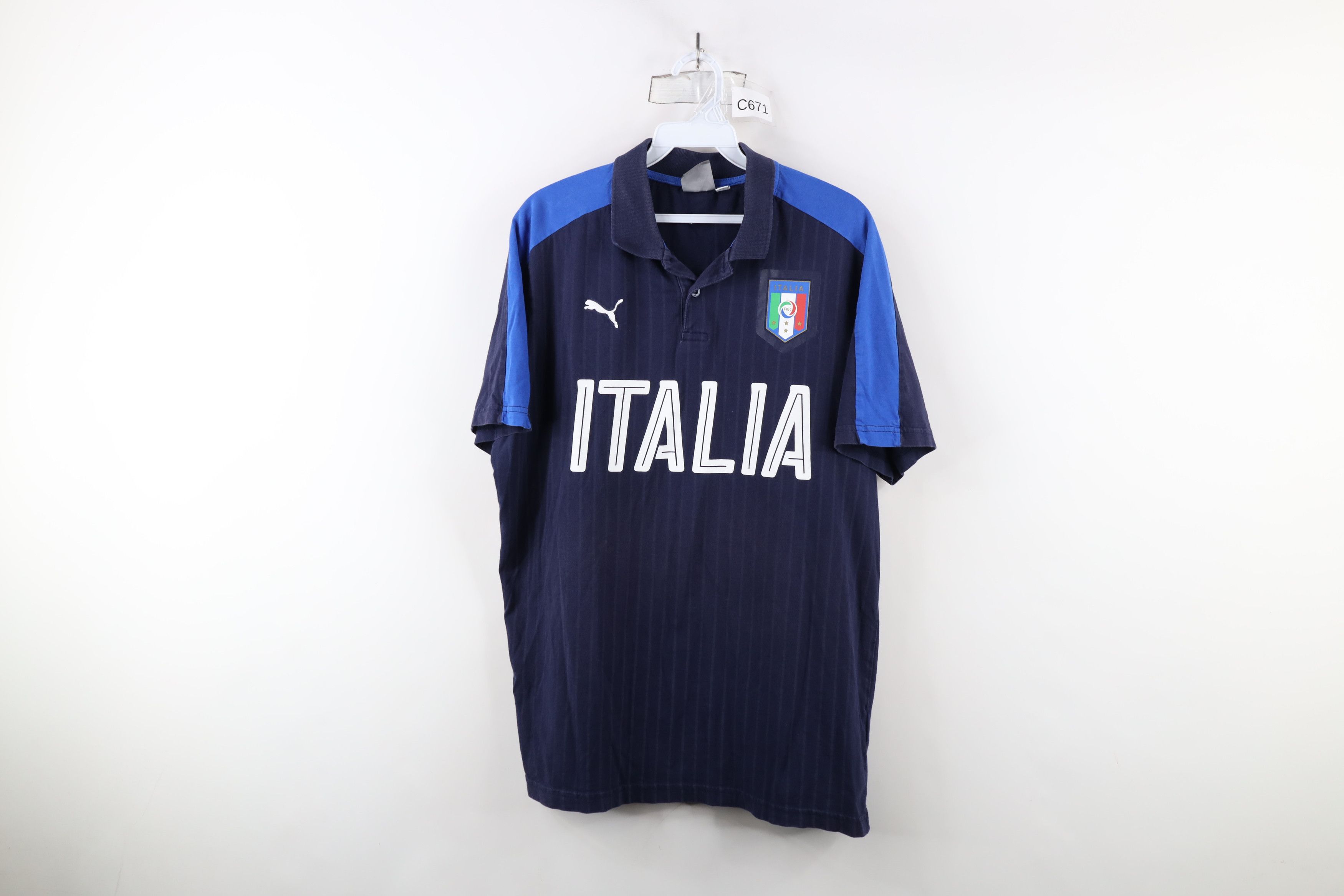 Puma × Vintage Vintage Puma Italy Striped World Cup Soccer Jersey Polo Size US L / EU 52-54 / 3 - 1 Thumbnail