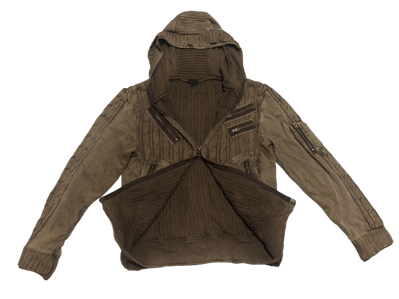 Beams Plus 🇯🇵Beams Multipocket Hoodie Knit Faded Brown Size US M / EU 48-50 / 2 - 3 Thumbnail