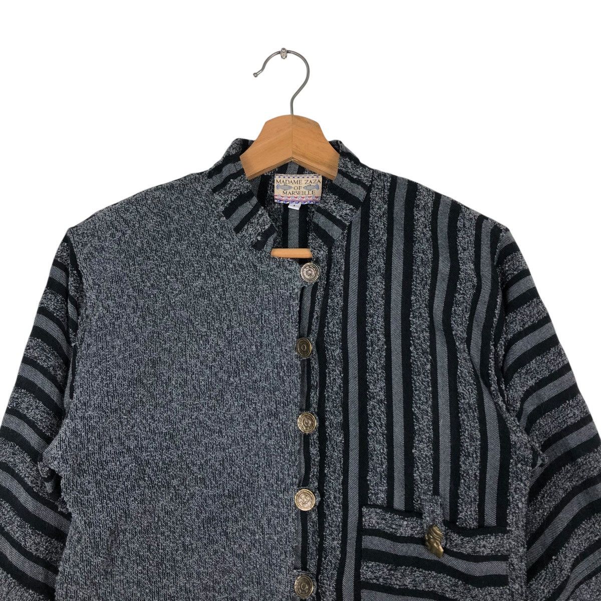 Japanese Brand 🔥VINTAGE CROPPED JACKET PATCH WORK MADAME ZAZA OF MARSEILLE Size M / US 6-8 / IT 42-44 - 5 Thumbnail
