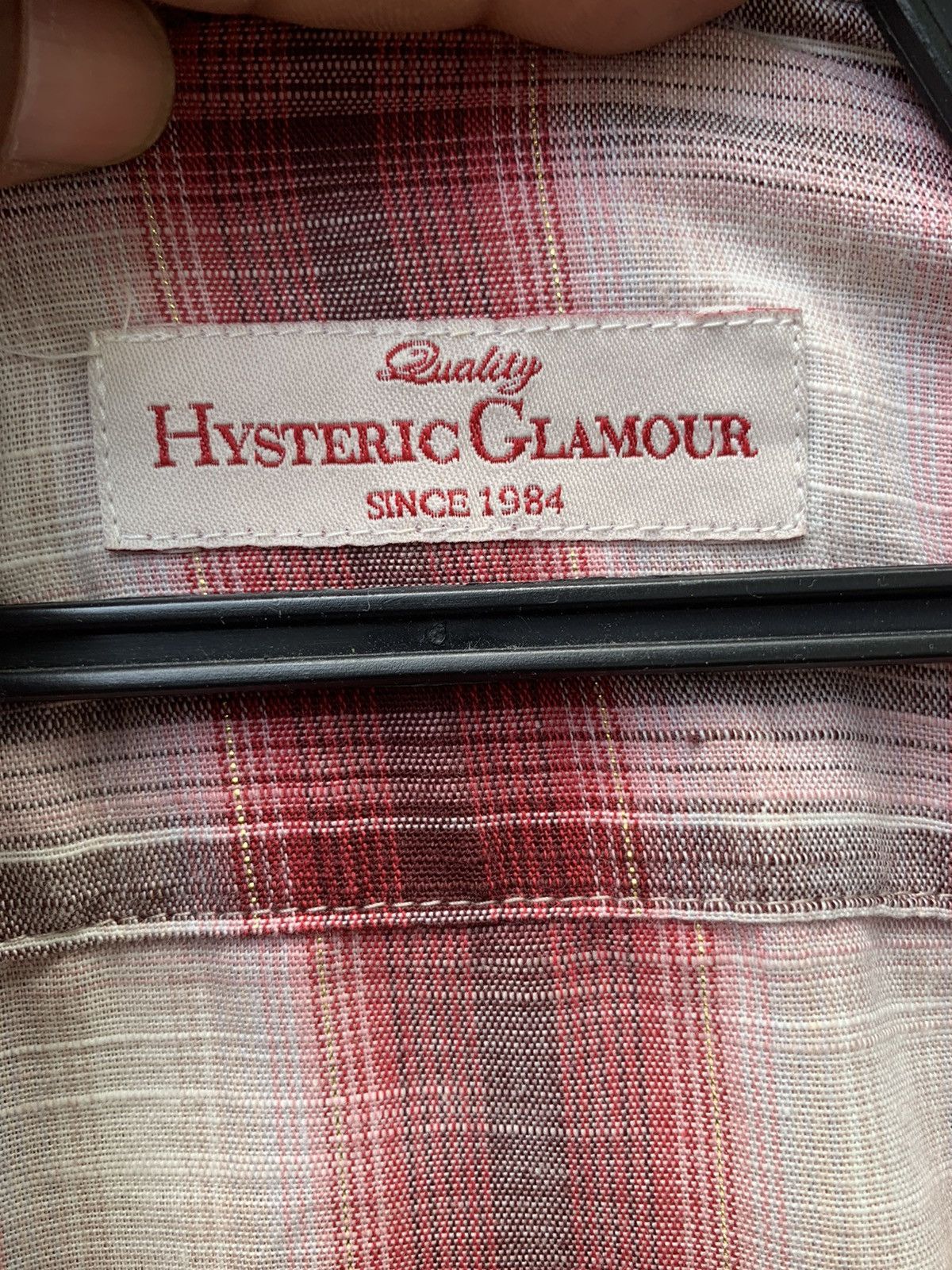 Hysteric Glamour Hysteric Glamour Button Ups Checkered Gold Stripe Line Shirt Size S / US 4 / IT 40 - 22 Thumbnail