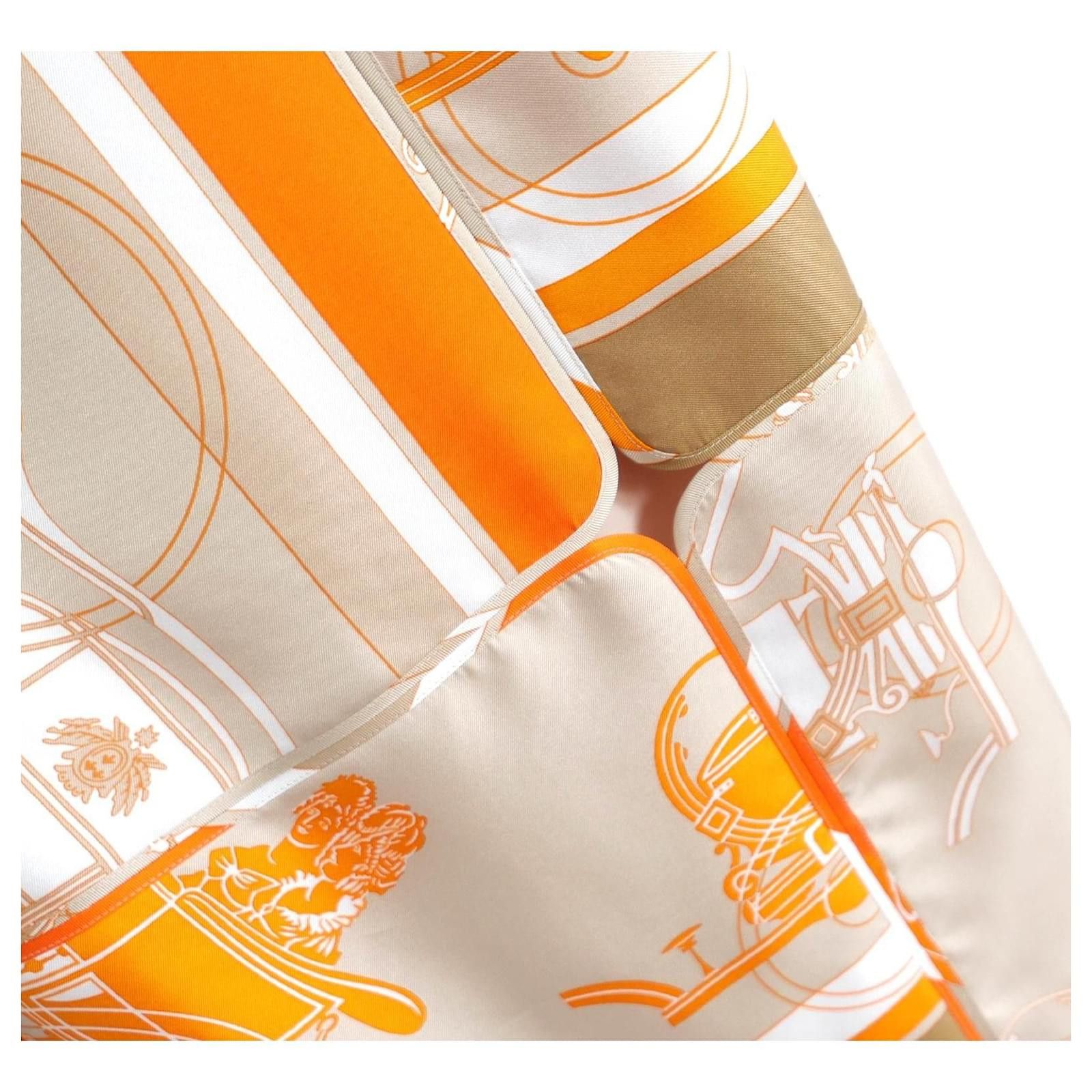 Hermes Hermes Robe A Bretelles Silk Dress Beige/Palomi Orange Size XS / US 0-2 / IT 36-38 - 4 Thumbnail