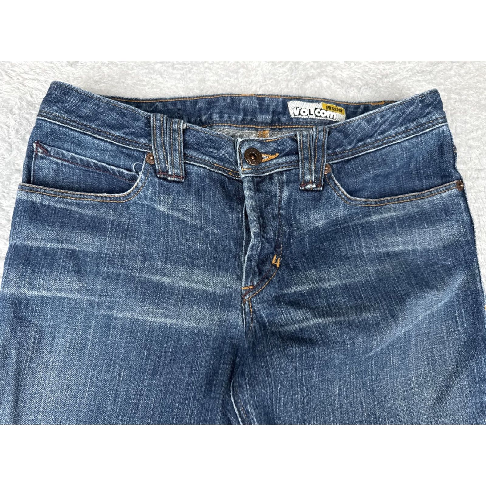Volcom Volcom Jeans Women 28x32 Blue Misster Bootcut Denim Stretch Button Fly Jeans Women Size 28" / US 6 / IT 42 - 4 Thumbnail