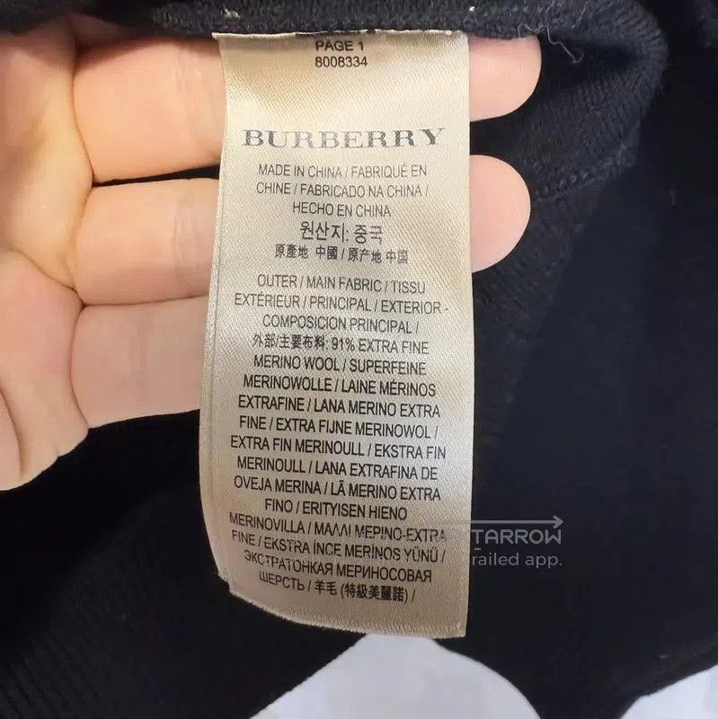 Burberry Burberry Black Logo Long Sleeve Knit Top. Size S / US 4 / IT 40 - 4 Thumbnail