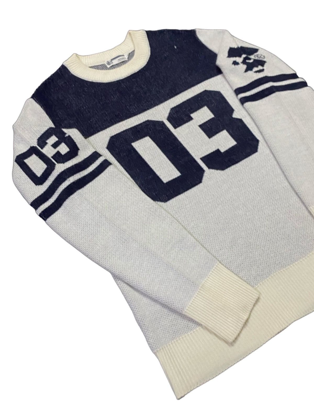 Bape × Nigo Vintage A Bathing Ape Numbering Knit Sweater Size US L / EU 52-54 / 3 - 19 Thumbnail
