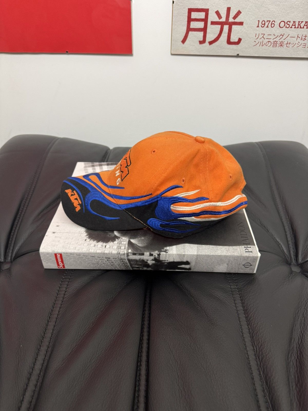 Vintage Vintage Y2k KTM Racing Flames Cap Hat Rare Orange Snapback Size ONE SIZE - 2 Thumbnail