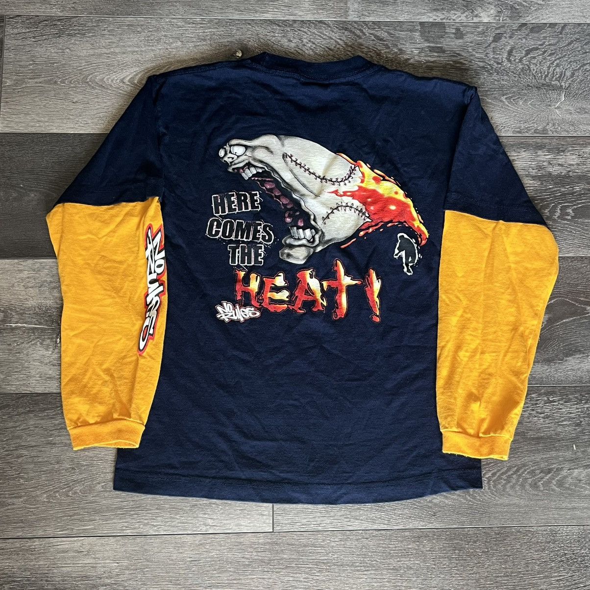 Vintage Vintage No Rules Here Comes the Heat Two Tone Longsleeve Tee Size M / US 6-8 / IT 42-44 - 1 Thumbnail