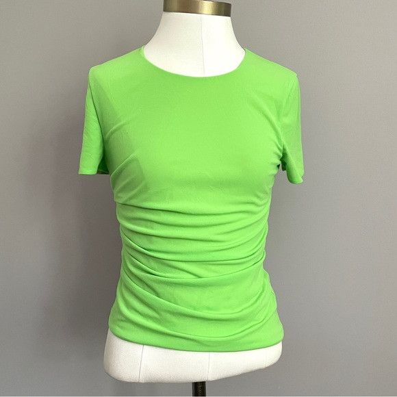 Helmut Lang Helmut Lang Green Ruched T-shirt - S/M, Reversible Size M / US 6-8 / IT 42-44 - 2 Thumbnail