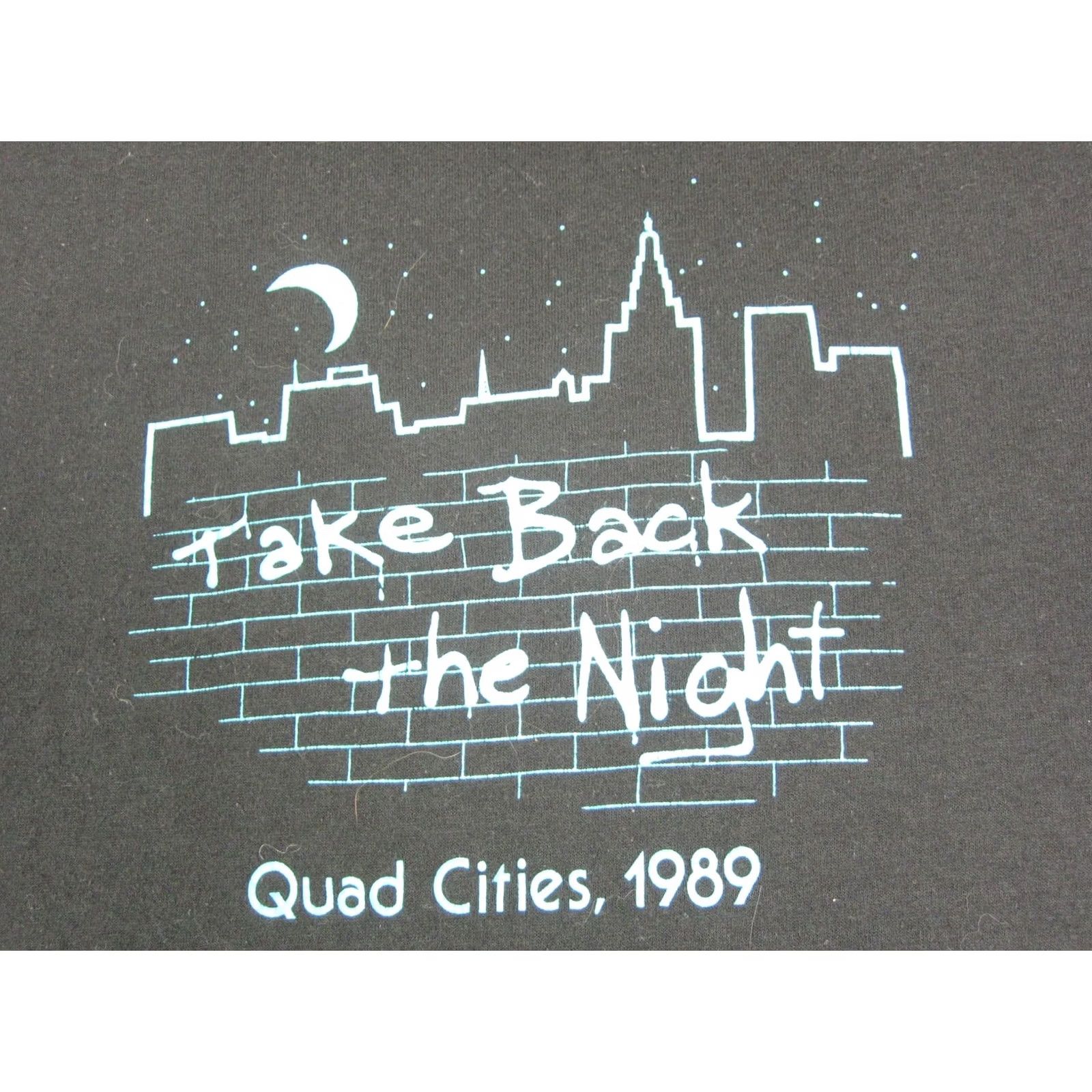 Jerzees VINTAGE Jerzees Quad Cities Shirt Mens XL Black 90s USA T-Shirt Short Sleeve Crew Neck Vintage Shirt Mens XL Black USA 80s Size US XL / EU 56 / 4 - 3 Thumbnail