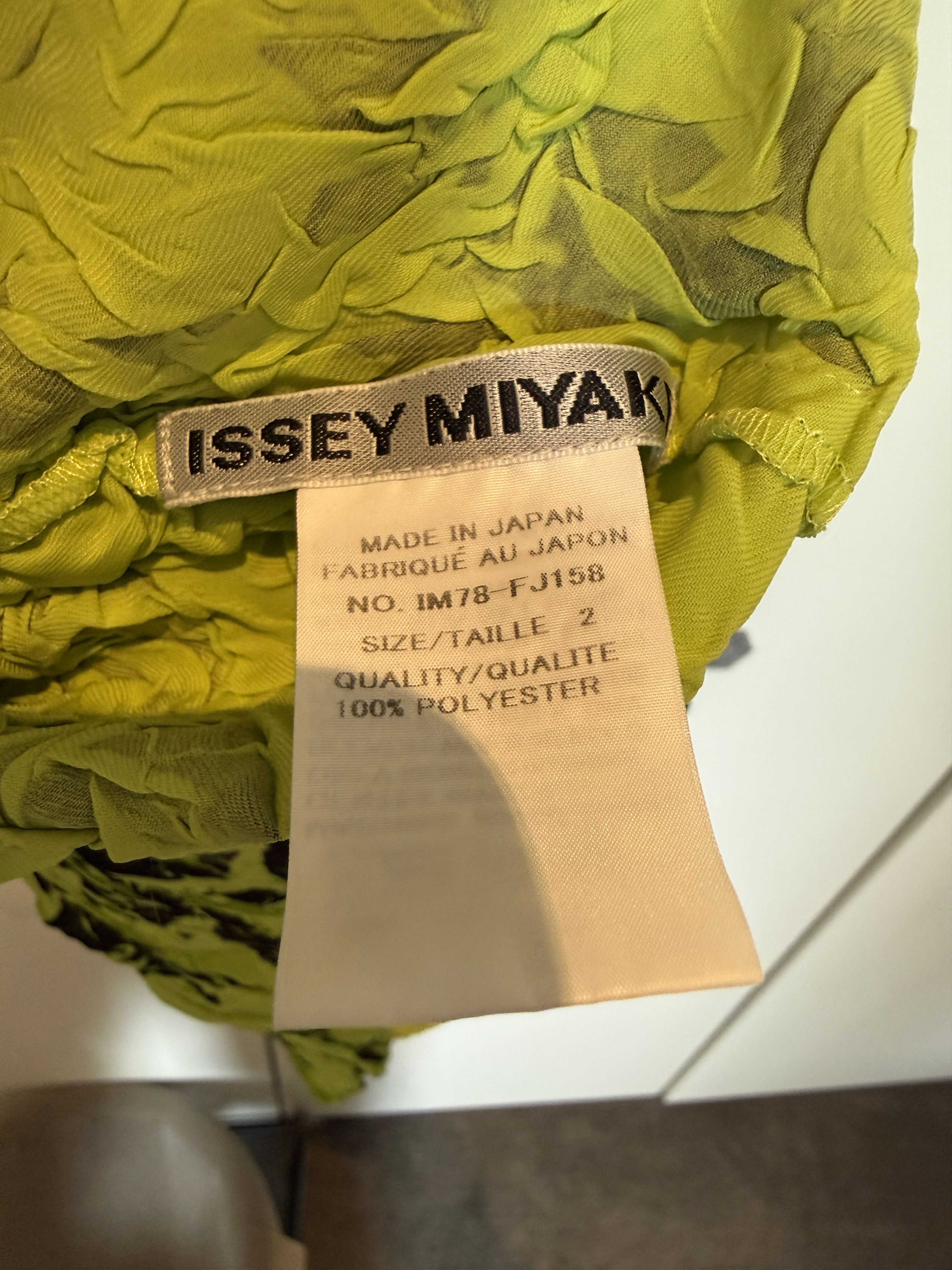 Issey Miyake Issey Miyake Archival Acid Green Crinkled Leaf Print Size S / US 4 / IT 40 - 3 Thumbnail