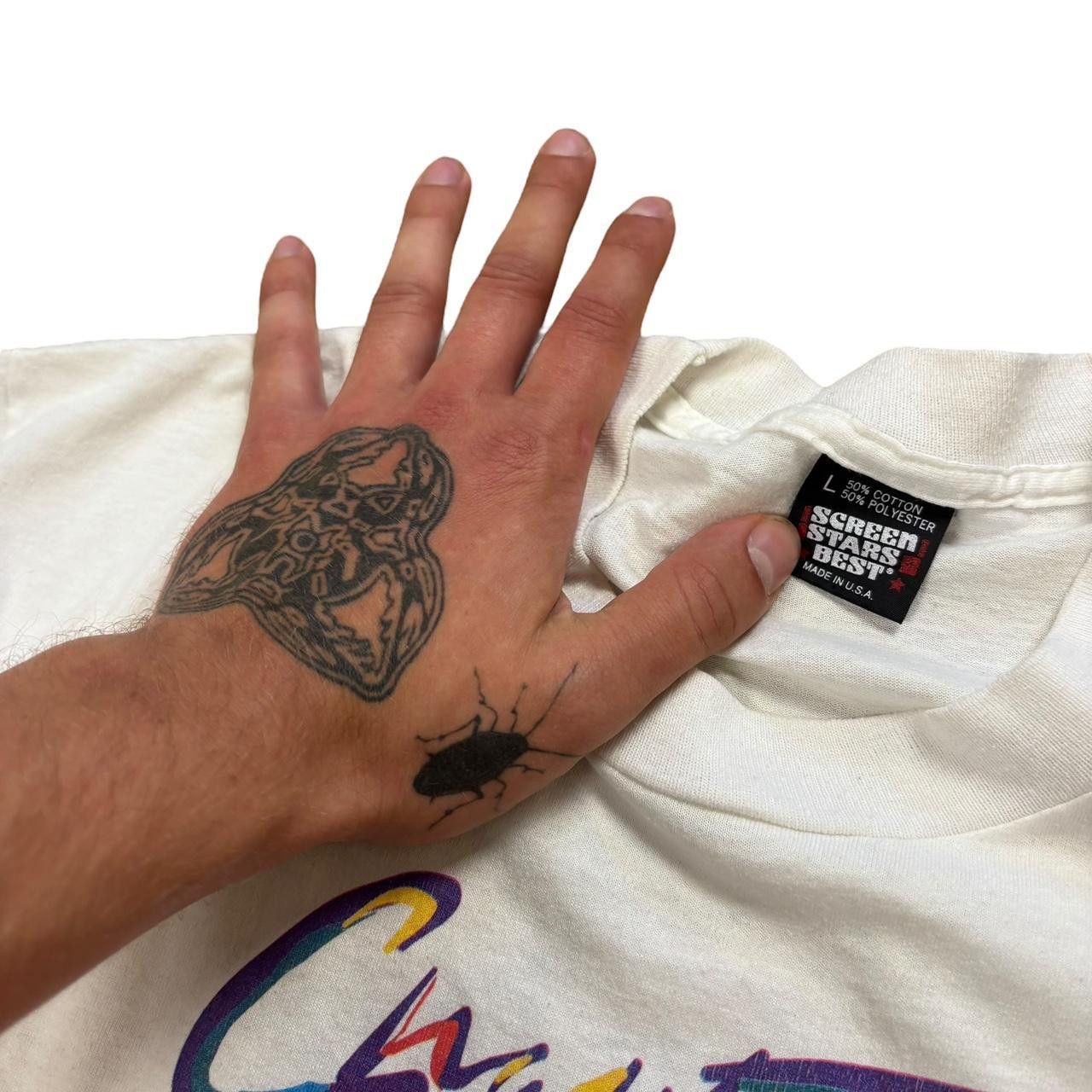 Fruit Of The Loom 90s Screen Stars T-Shirt with Roach’s Revived Custom Print Size US XL / EU 56 / 4 - 4 Thumbnail