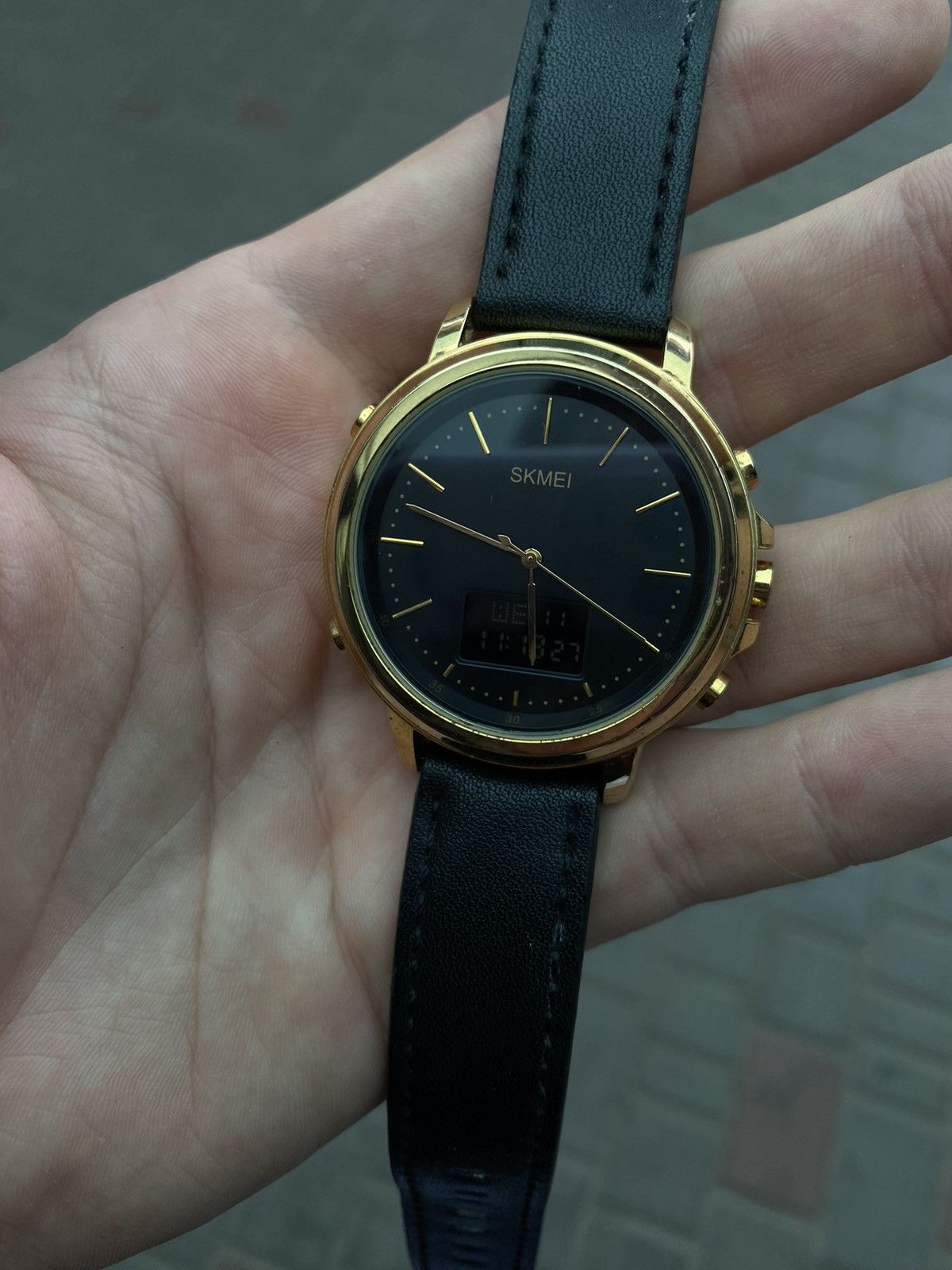 Jewelry SKMEI 1652 Dual Time Watch with Black Dial Size ONE SIZE - 5 Thumbnail