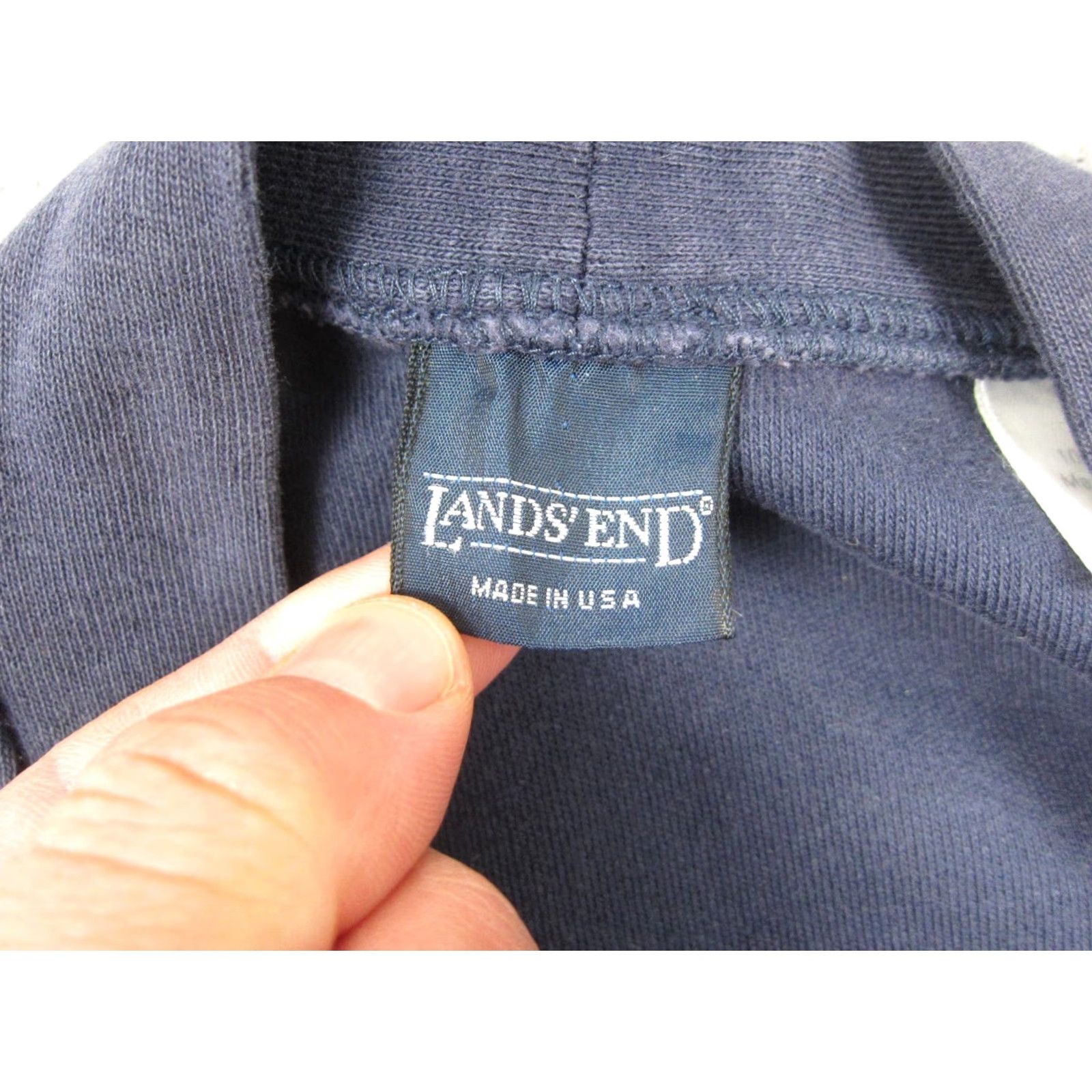 Lands' End Lands' End Cardigan Sweater Womens S Blue Cotton V-Neck Knit 90s Vintage Theme Mens Women Girls Boys Size S / US 4 / IT 40 - 4 Thumbnail