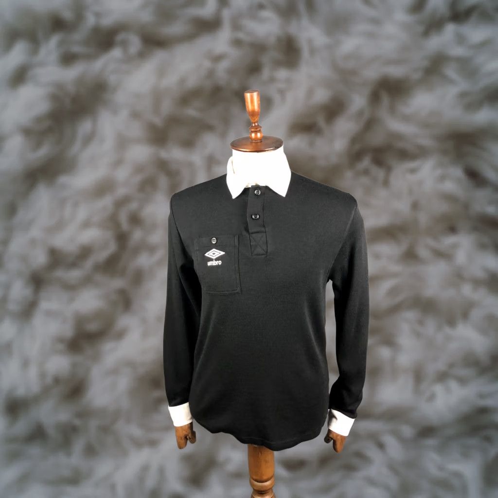 Umbro Umbro Polo Shirt - XL - Black - Acrylic Vintage 1980s Men Shirt Size US XL / EU 56 / 4 - 1 Thumbnail
