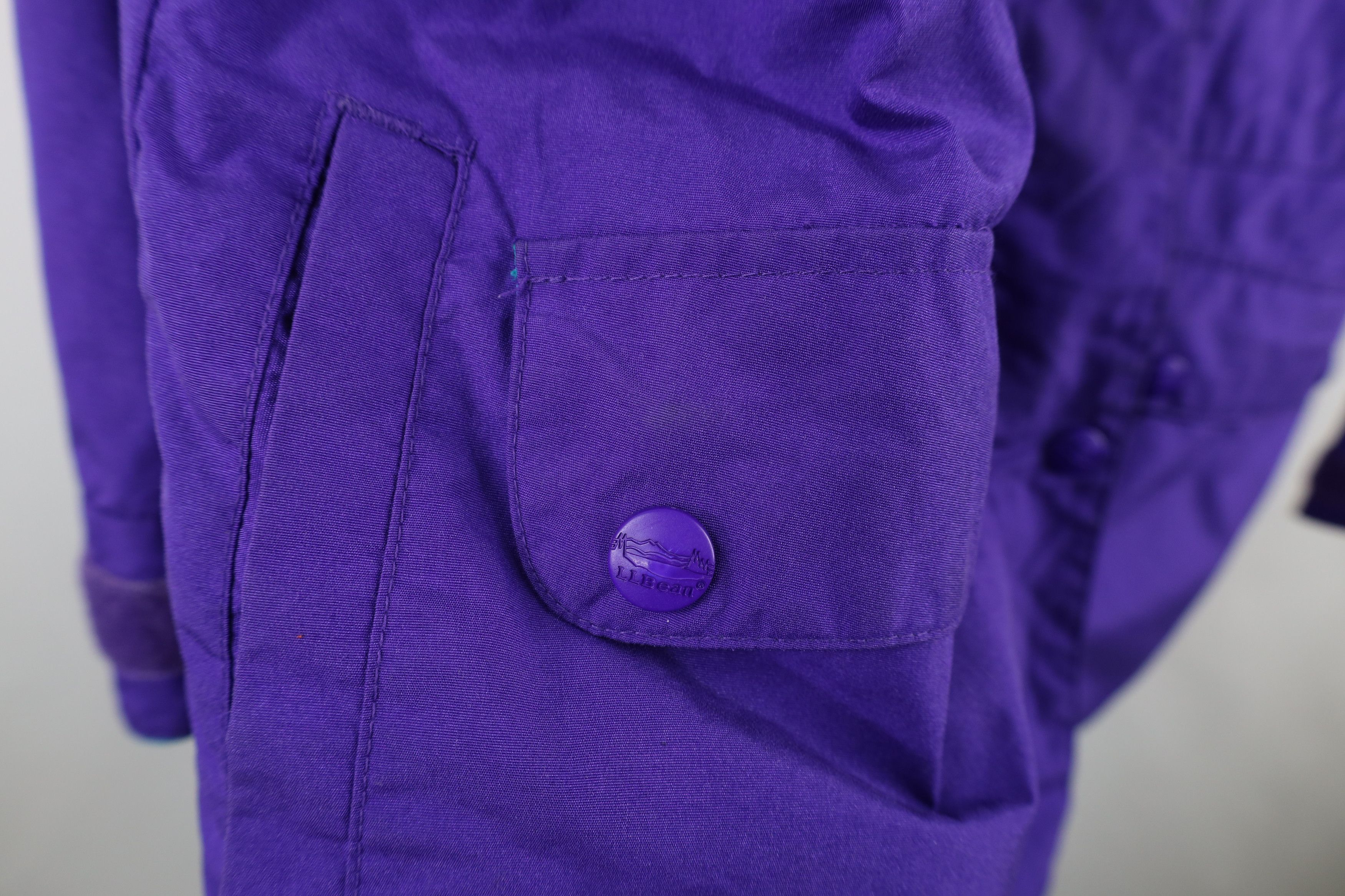 L.L. Bean × Vintage Vintage 90s LL Bean Waterproof Full Zip Rain Jacket Purple Size US M / EU 48-50 / 2 - 5 Thumbnail