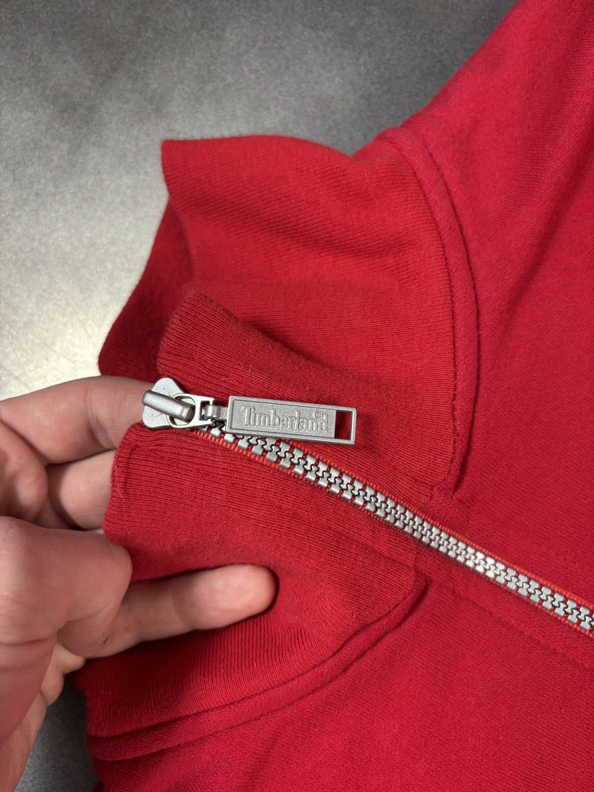 Timberland × Vintage 1990s Vintage Timberland Quarter Zip Sweatshirt Pullover 90s Size US S / EU 44-46 / 1 - 5 Thumbnail