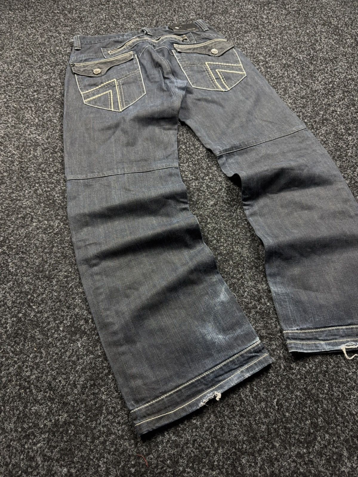 Japanese Brand Y2K Japanese Police G-Star style 00s Retro Dark Denim Jeans Size US 32 / EU 48 - 15 Thumbnail