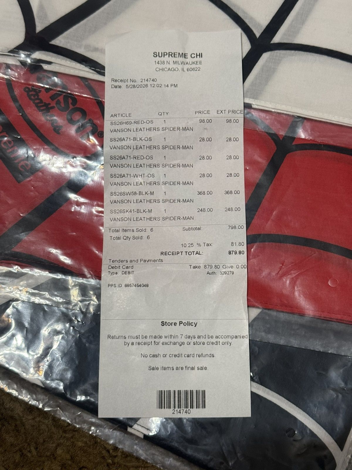 Supreme × Vanson Leathers Supreme/Vanson Leathers Spider-Man Sweater Black Brand New Size US M / EU 48-50 / 2 - 10 Thumbnail