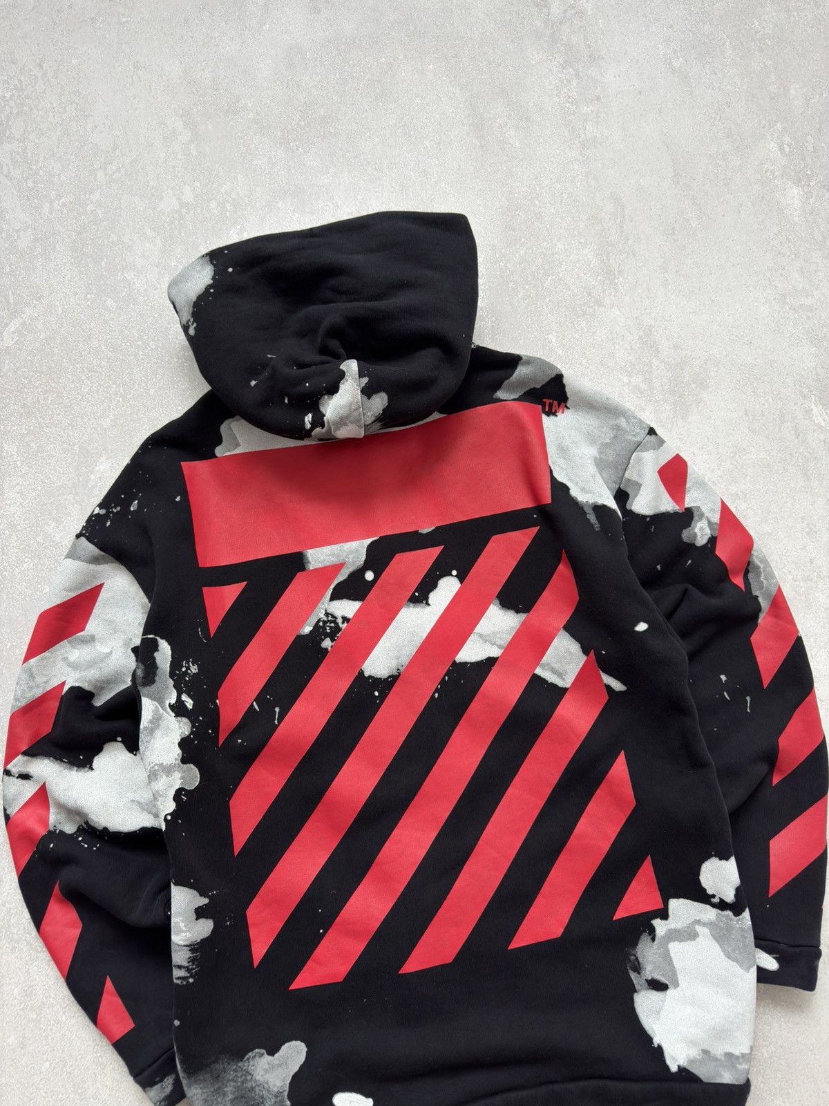 Japanese Brand × Off-White Off-White Oversized Liquid Spots Zip Hoodie Size US XS / EU 42 / 0 - 5 Thumbnail