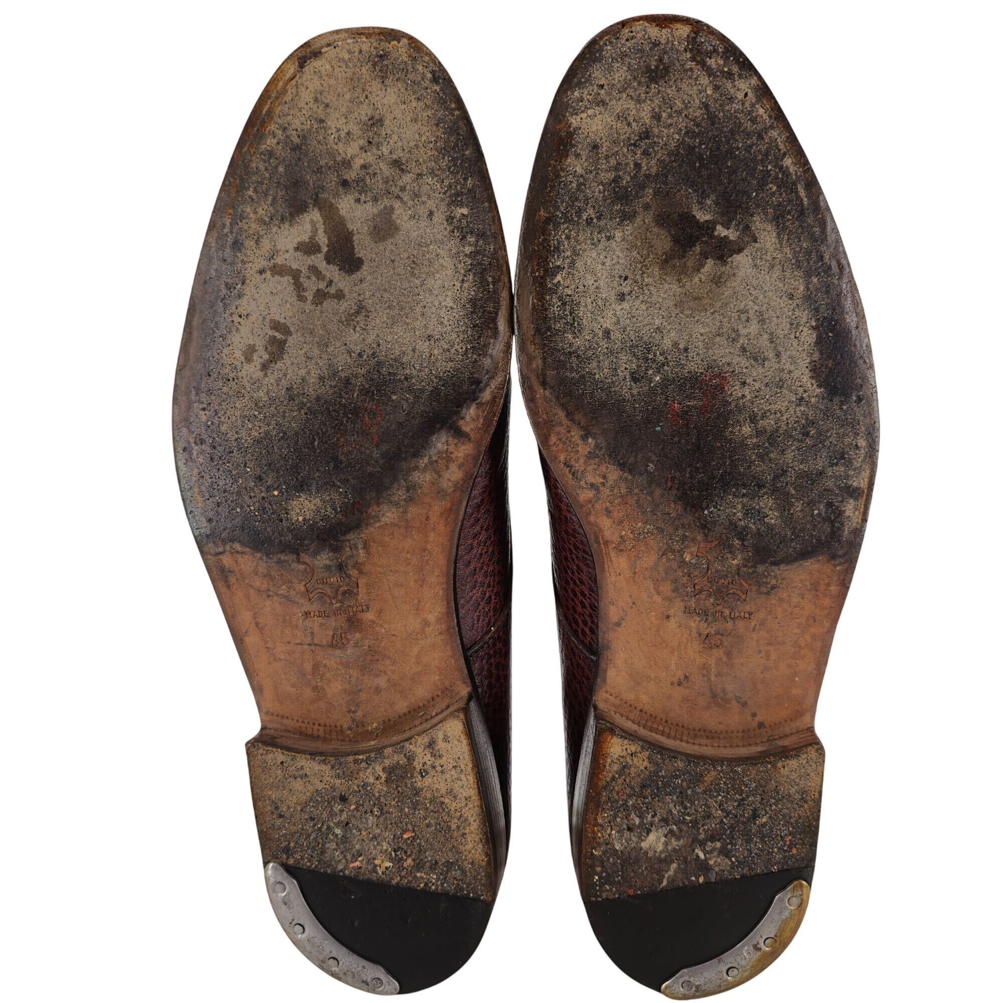 Principe Principe Di Bologna Italy Vintage Mens 12 Brown Pebble Grain Size US 12 / EU 45 - 5 Thumbnail
