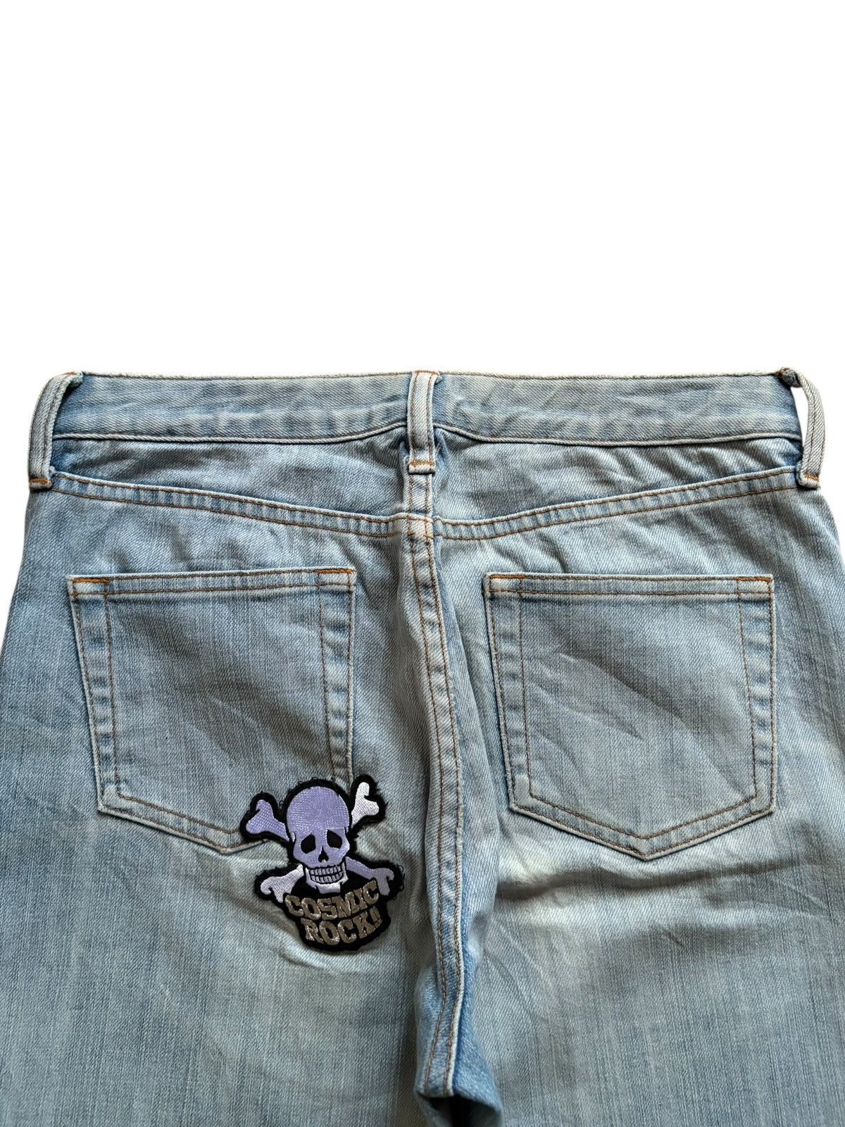 Japanese Brand × Marni × Uniqlo Vintage Japanese Uniqlo Stone Wash Patched Flare Jeans Size 28" / US 6 / IT 42 - 8 Thumbnail