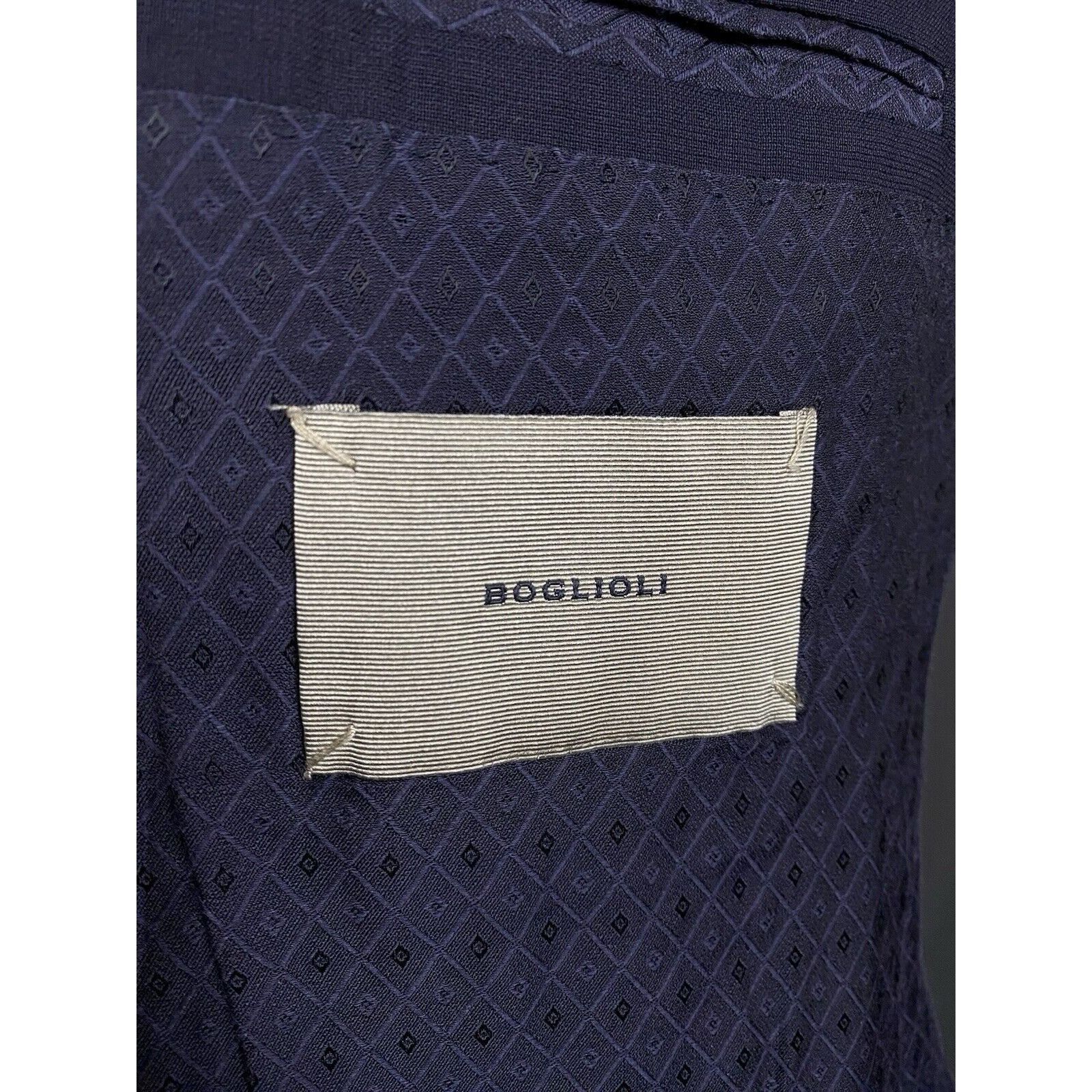 Boglioli Boglioli Men's Dark Blue Wool Blazer Jacket Size 54 Size 54R - 10 Thumbnail