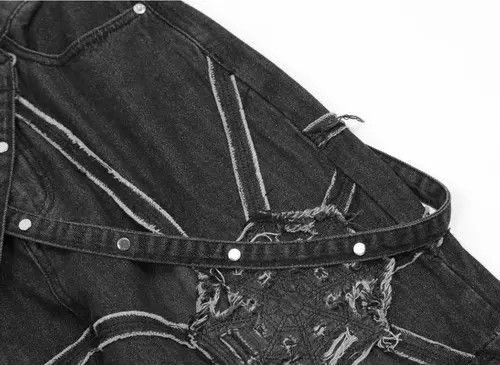 VIBE High street design spider web denim straight trousers Size US 34 / EU 50 - 8 Thumbnail