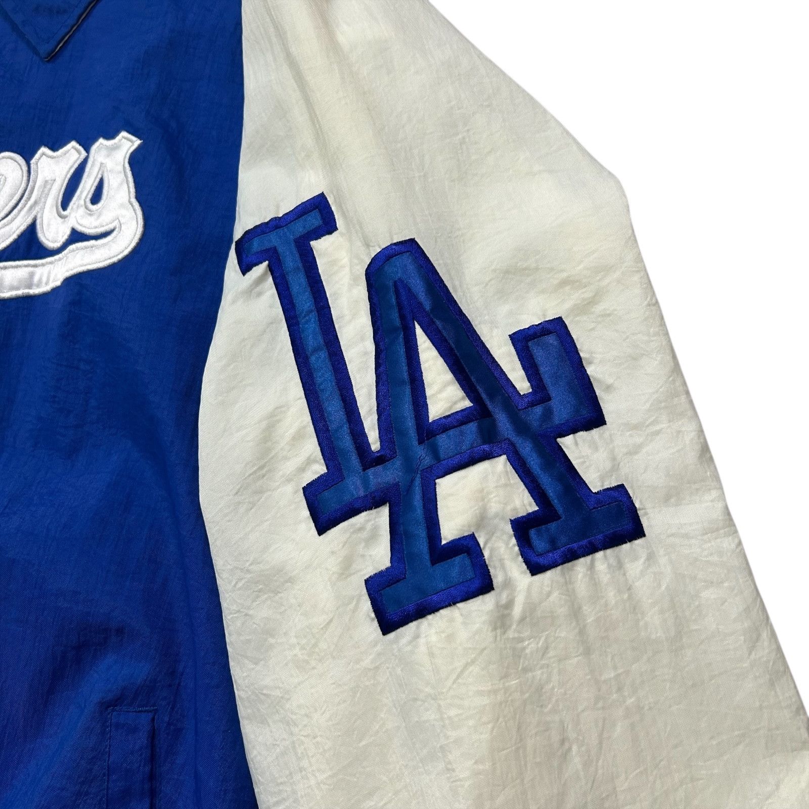 MLB VTG 90s LOS ANGELES DODGERS STARTER NYLON JACKET SLEEVE LOGO Size US XL / EU 56 / 4 - 3 Thumbnail