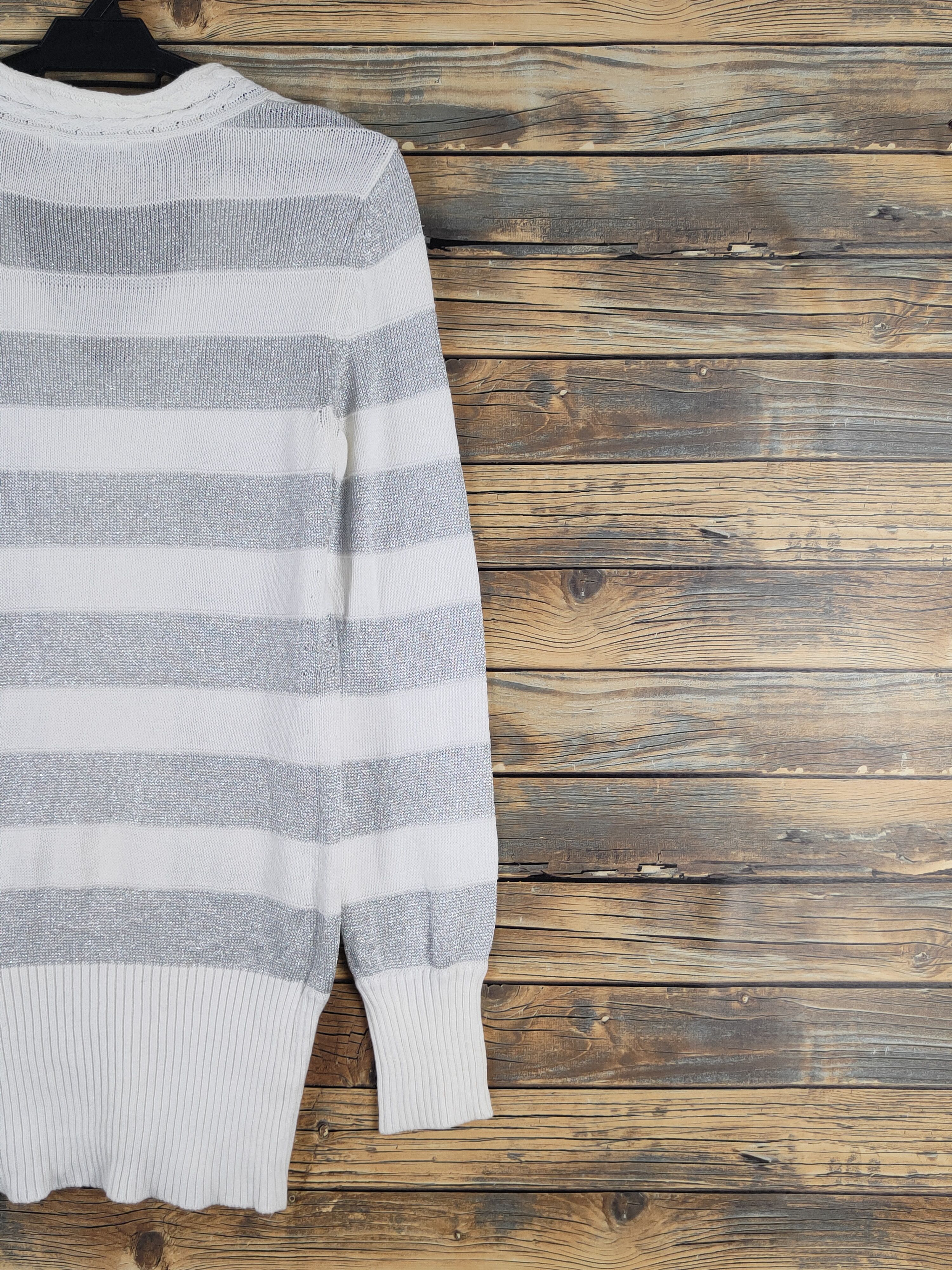 Burberry × Homespun Knitwear × Japanese Brand Burberry White Knitwear Sweatshirts #W1465 Size XS / US 0-2 / IT 36-38 - 10 Thumbnail