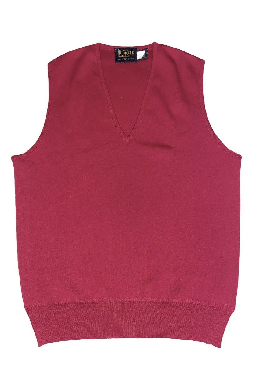 Other Vintage LR II LeRoy 100% Wool Mens Sweater Vest Burgundy M Size US M / EU 48-50 / 2 - 1 Thumbnail