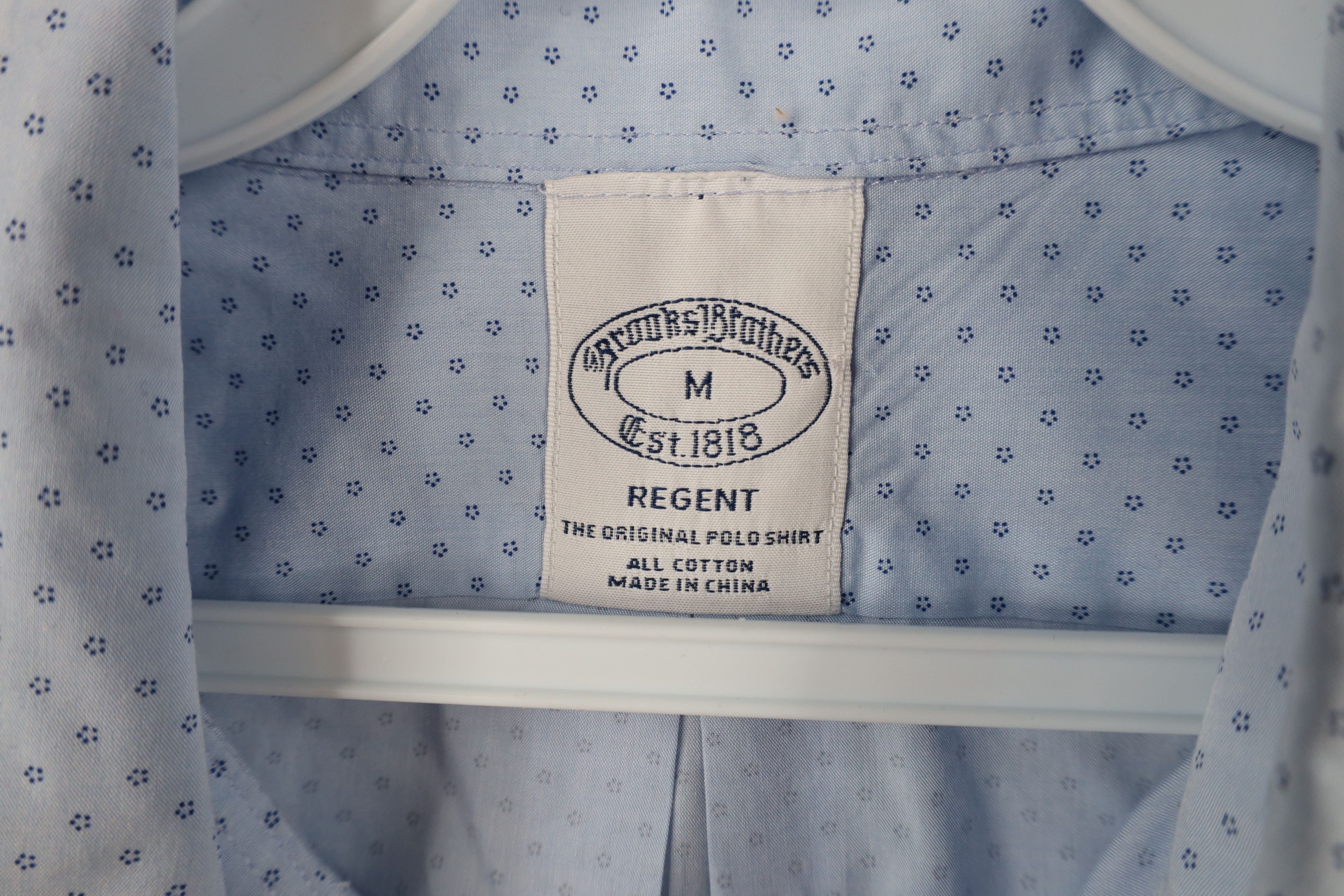 Brooks Brothers × Vintage Brooks Brothers Regent Cotton Button Down Shirt Blue Size US M / EU 48-50 / 2 - 7 Thumbnail