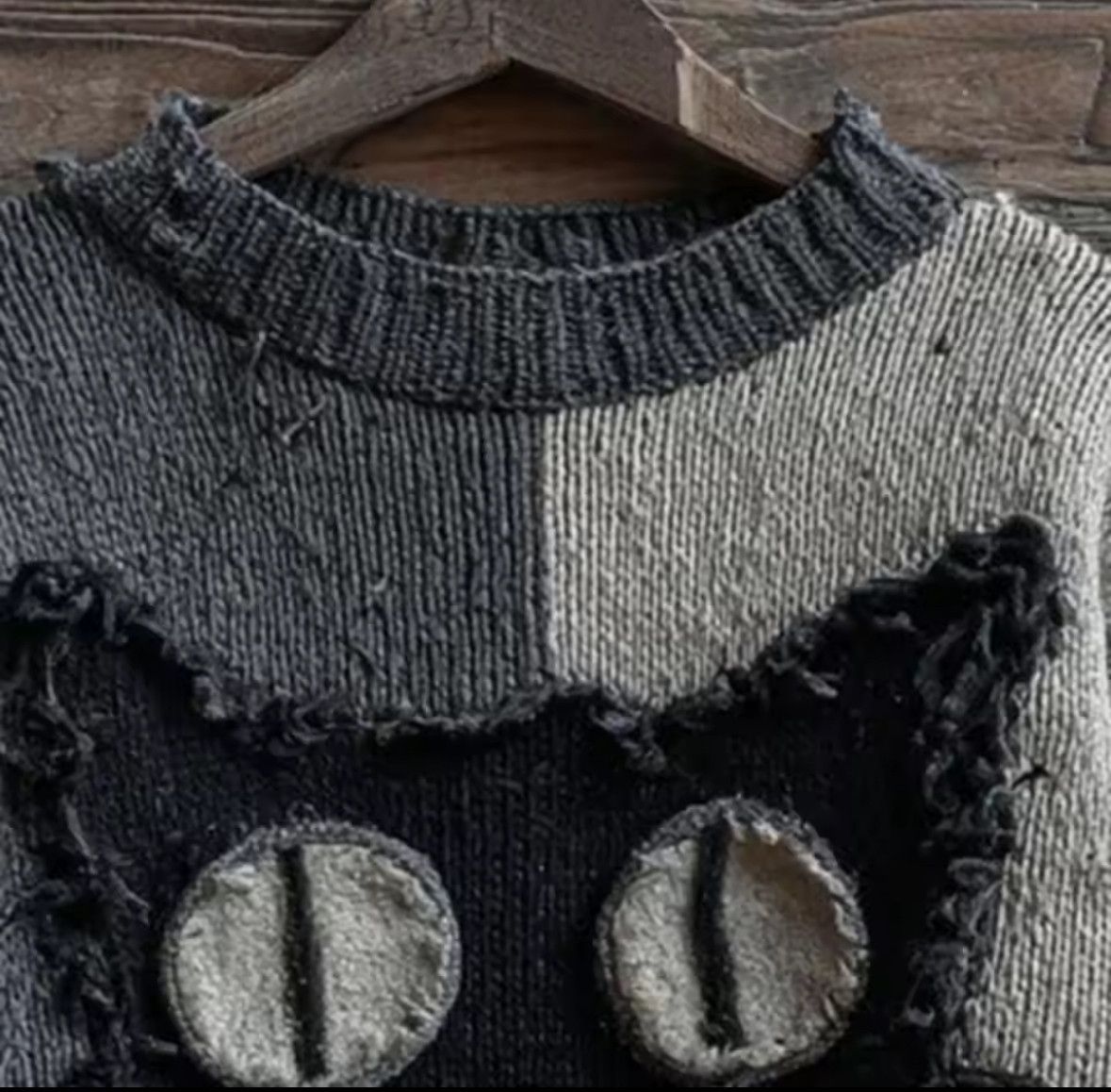 Other Y2K Anime 3D Black Cat Patchwork Knit High Quality Sweate Size US M / EU 48-50 / 2 - 2 Thumbnail