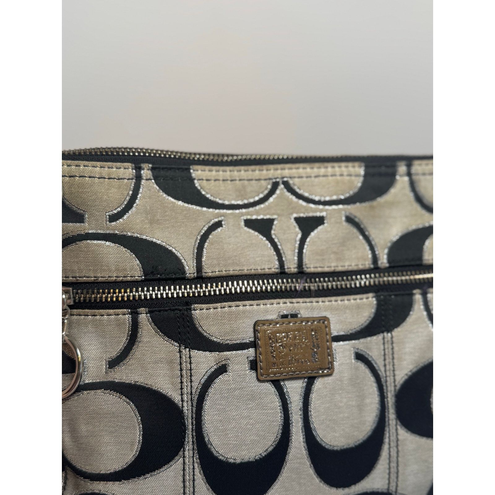 Coach Coach Poppy Metallic Monogram Crossbody Black Purple Y2K Size ONE SIZE - 12 Thumbnail