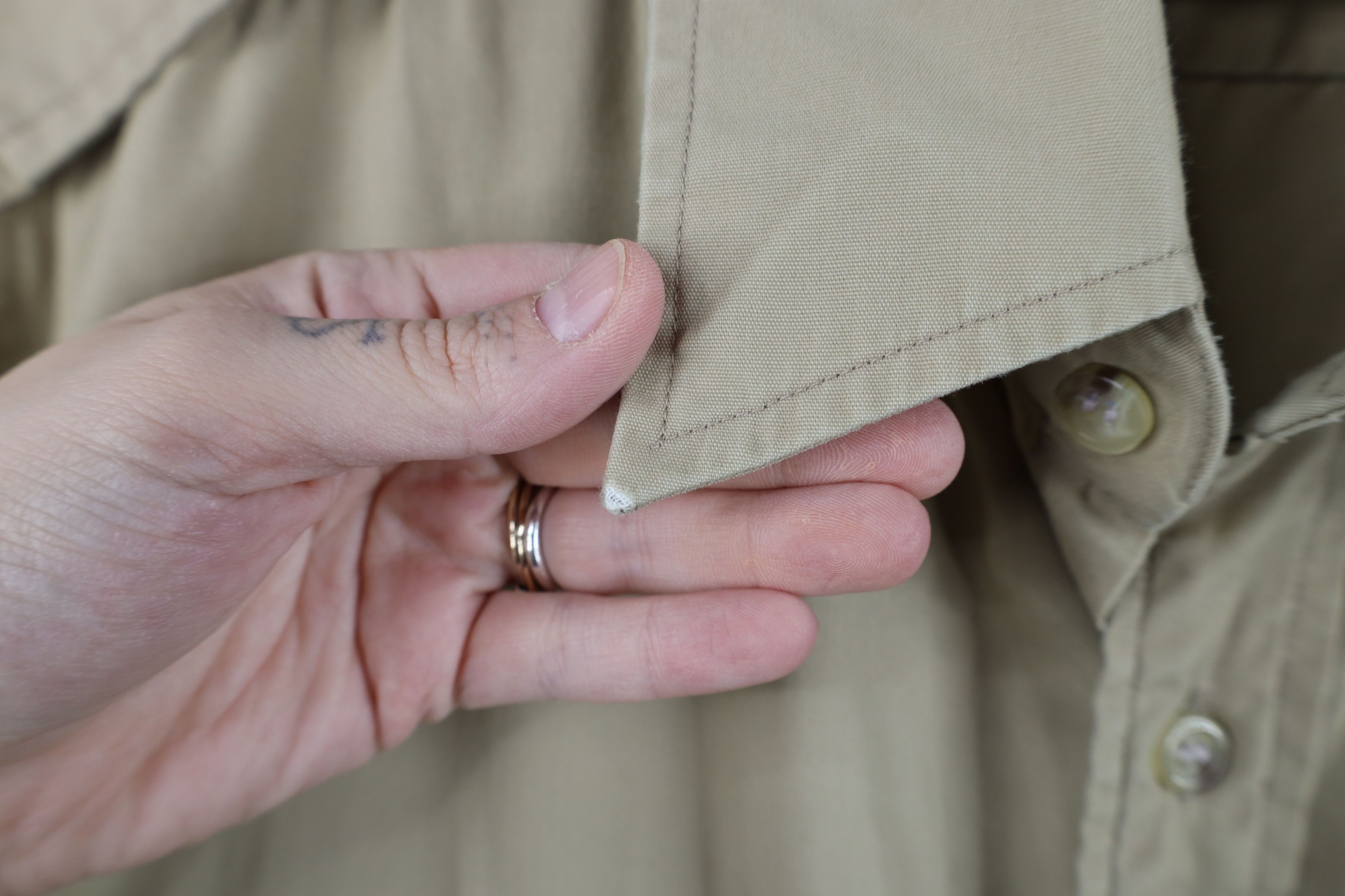Cabelas Vintage 90s Cabelas Safari Bush Collared Button Shirt Khaki Size US L / EU 52-54 / 3 - 6 Thumbnail