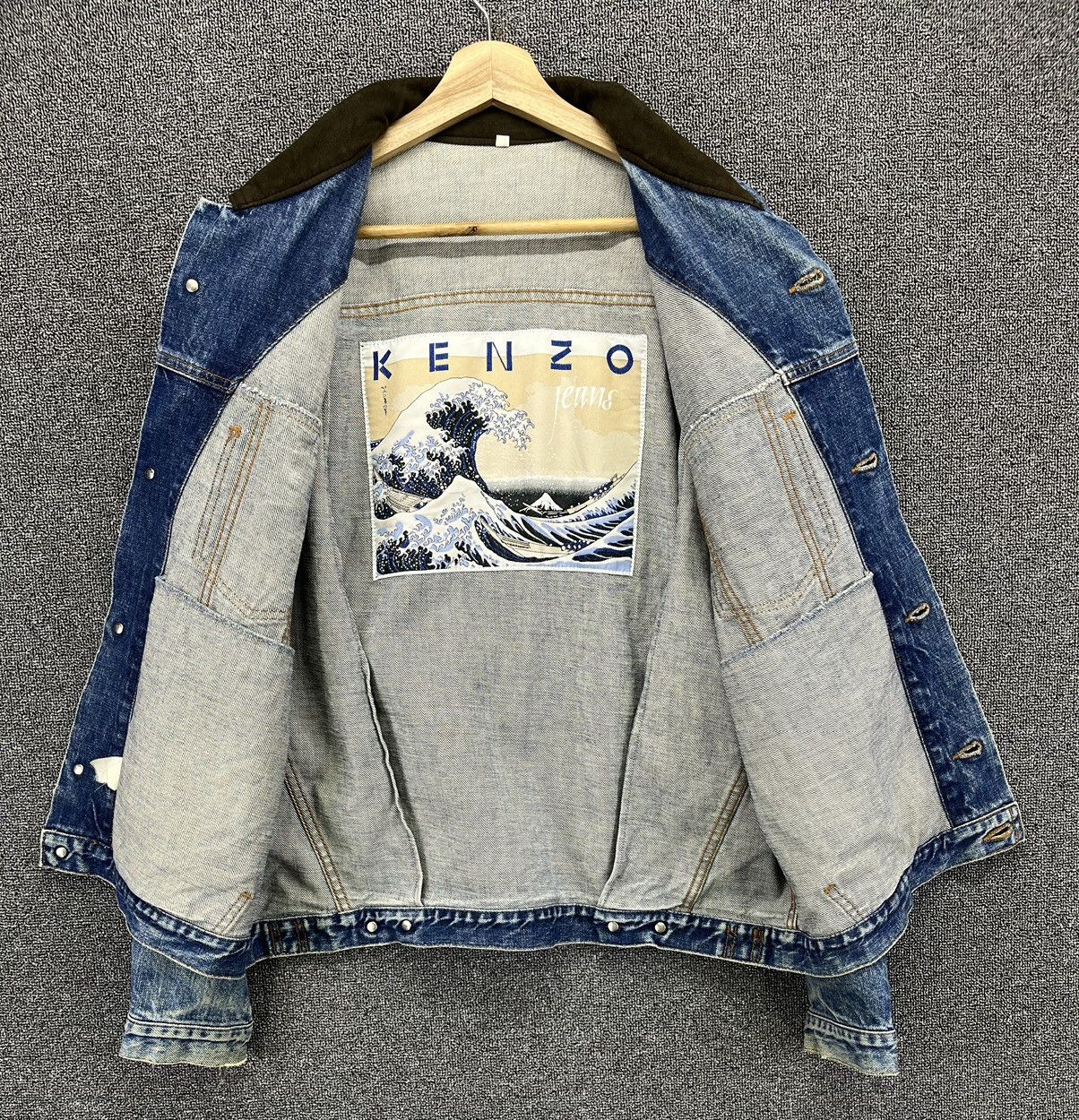 Kenzo Vintage 90s Kenzo Trucker Denim Jacket Size US L / EU 52-54 / 3 - 6 Thumbnail