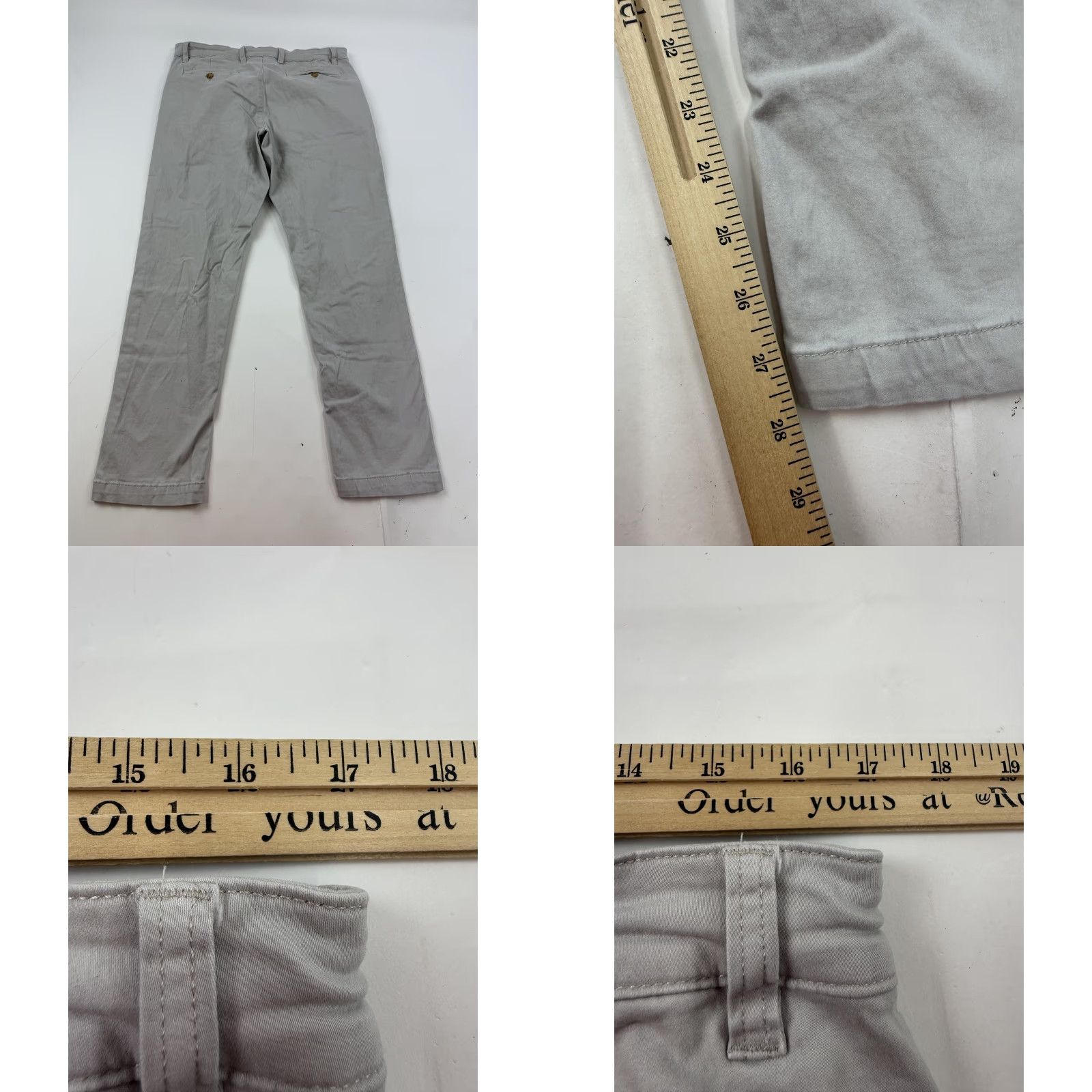 Vintage Daniel Hechter Pants Mens 36x28 Gray Chino Straight Flat Front Stretch Casual Size US 36 / EU 52 - 8 Thumbnail