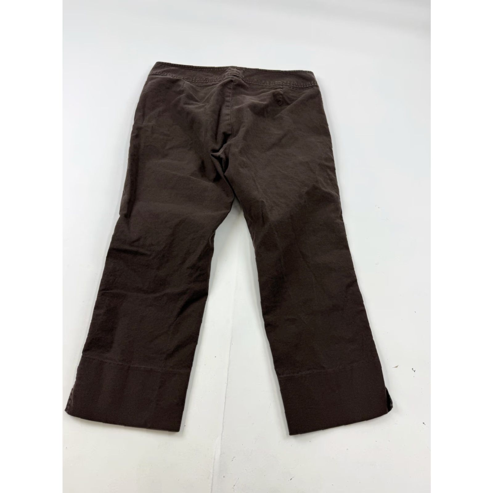 Gap Gap Womens Capri Pants 12 Brown Straight Leg Twill Casual Slit Pockets Stretch Crop Summer Capris Women Mens? Size 34" / US 12 / IT 48 - 6 Thumbnail