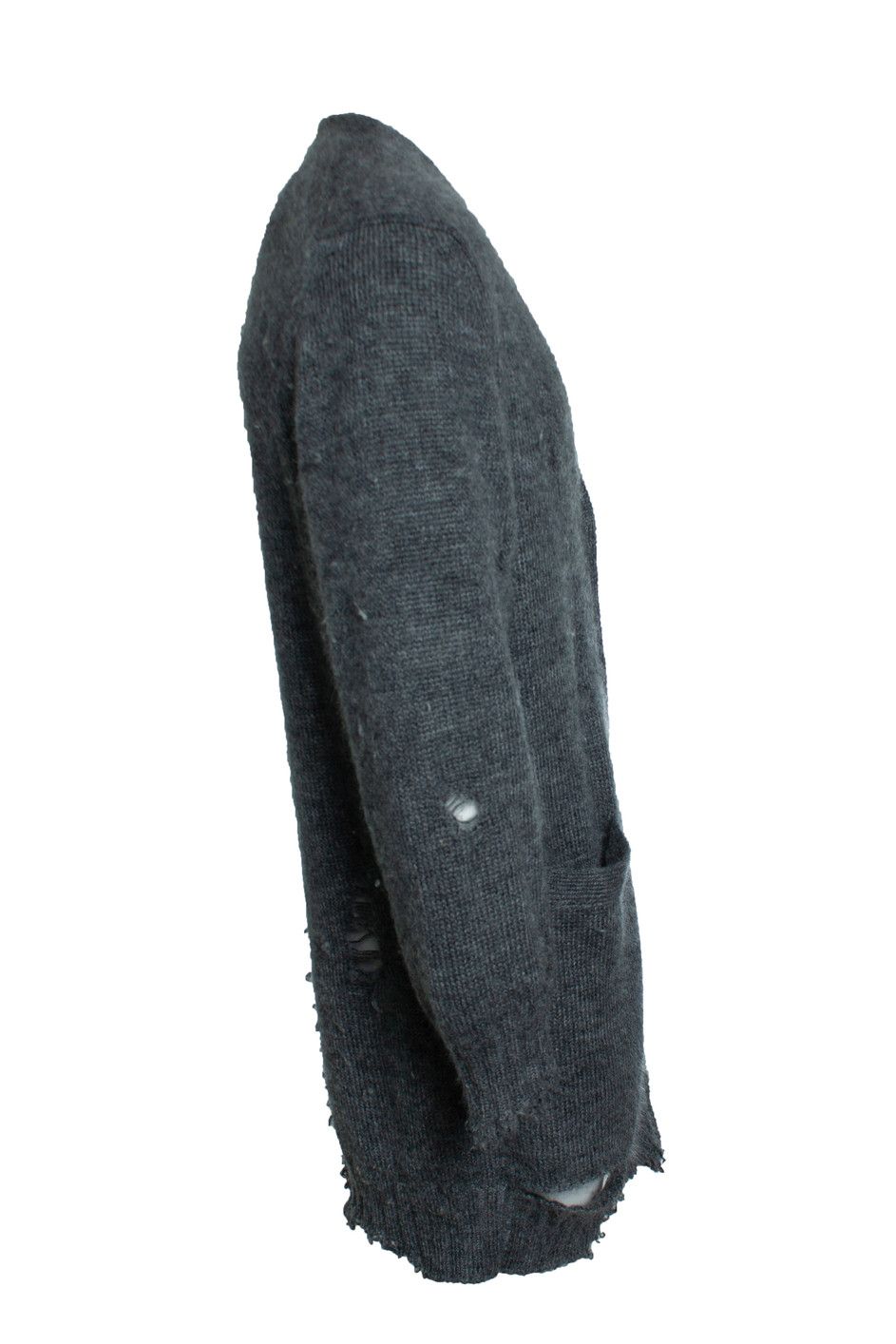Alexander McQueen Alexander McQueen, Grey distressed cardigan Size US M / EU 48-50 / 2 - 3 Thumbnail